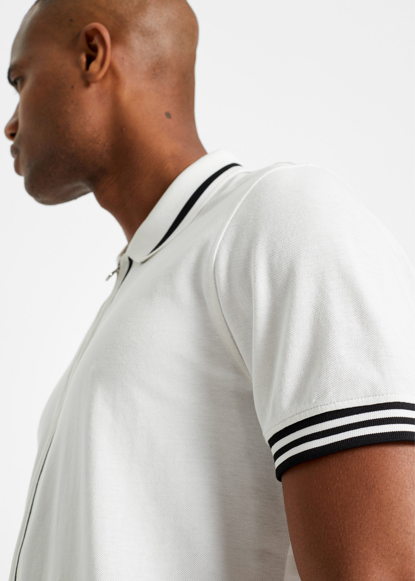 bonprix Poloshirt Kurzarm, mit Reißverschluss, aus reiner Baumwolle