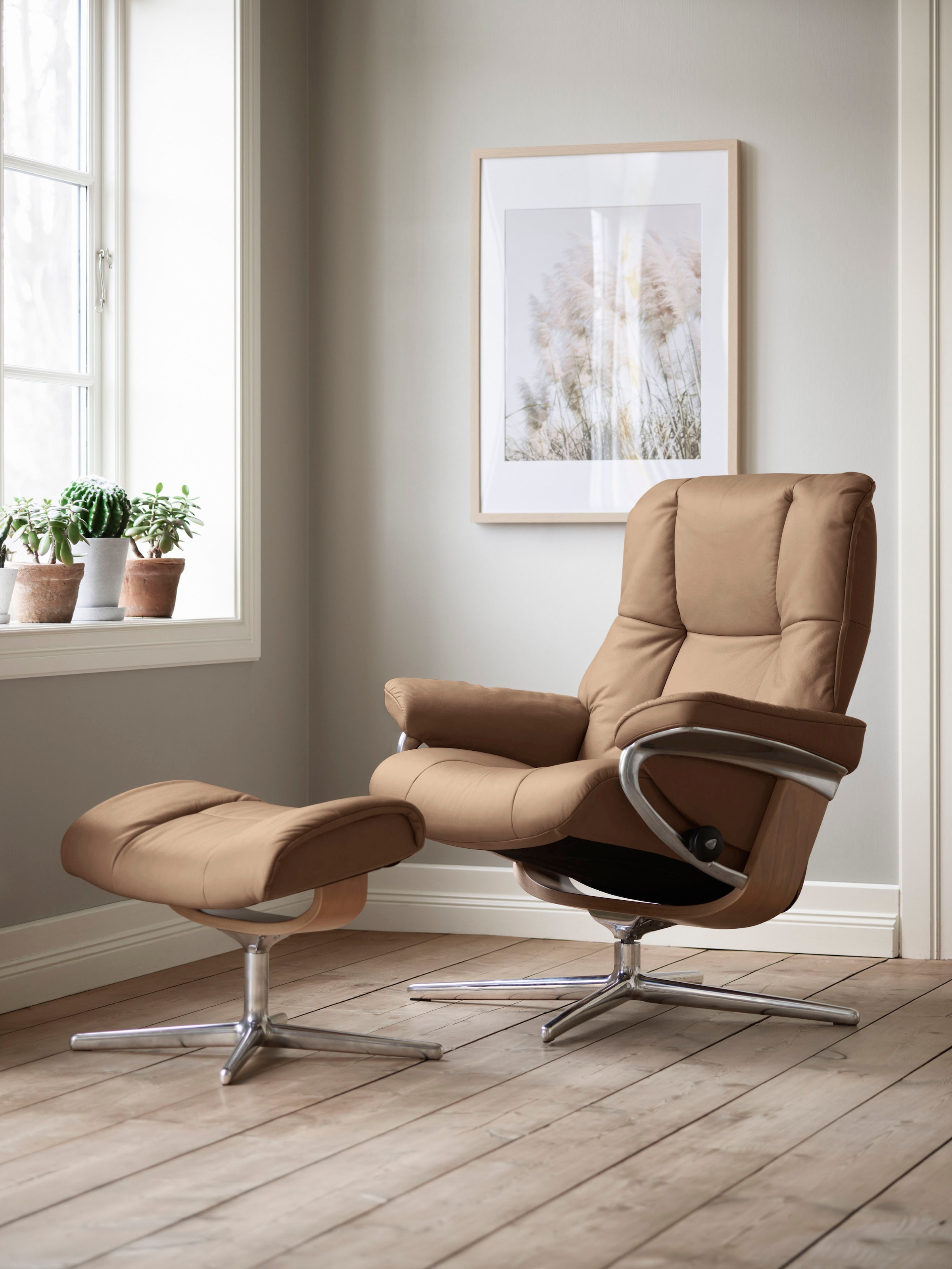 Stressless® Fußhocker »Mayfair«, mit Cross Base, Größe S, M & L, Holzakzent Eiche
