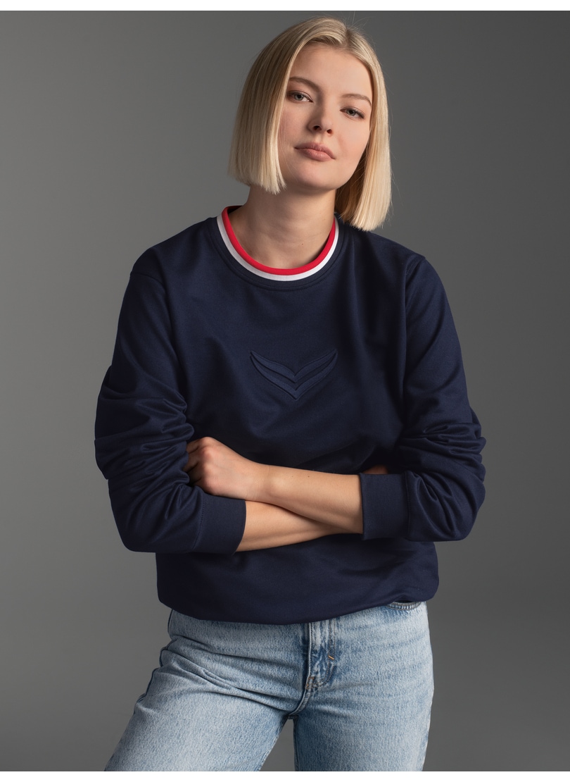 Trigema Sweater »TRIGEMA Sweatshirt mit 3D-Logo-Prägung«

