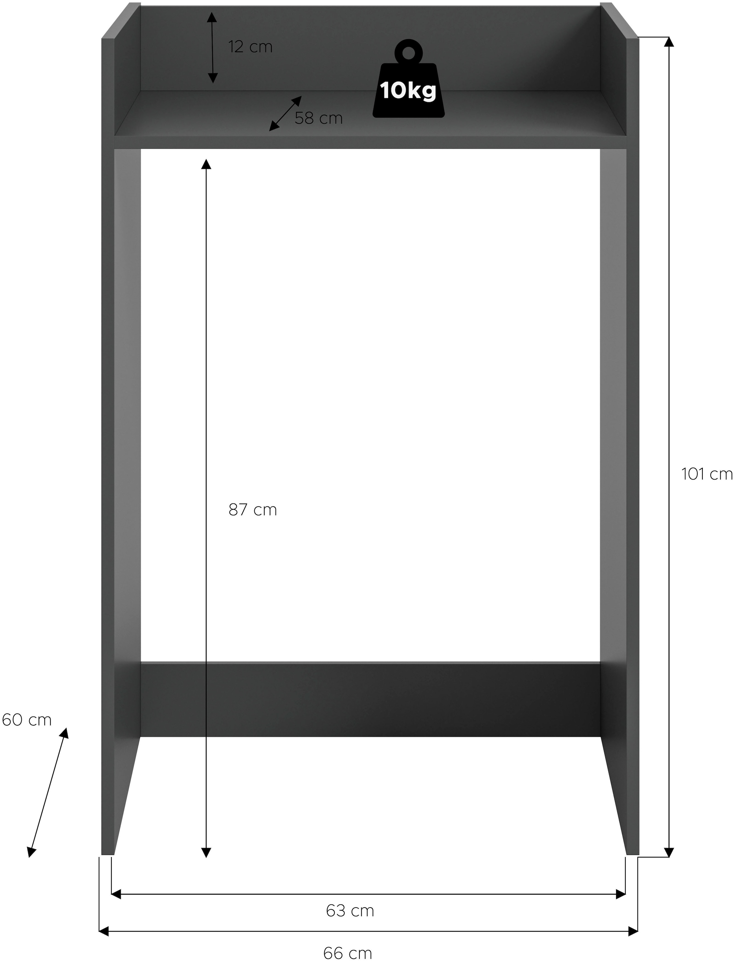 welltime Waschmaschinenumbauschrank »FALAS, TOPSELLER!, Breite 66 cm, mit großer Ablagefläche« in verschiedenen Farben erhältlich, für Waschmaschine & Trockner, 1 Stk. tlg. Waschmaschine, Trockner, Waschmaschinenschrank, Umbauschrank, Wäsche