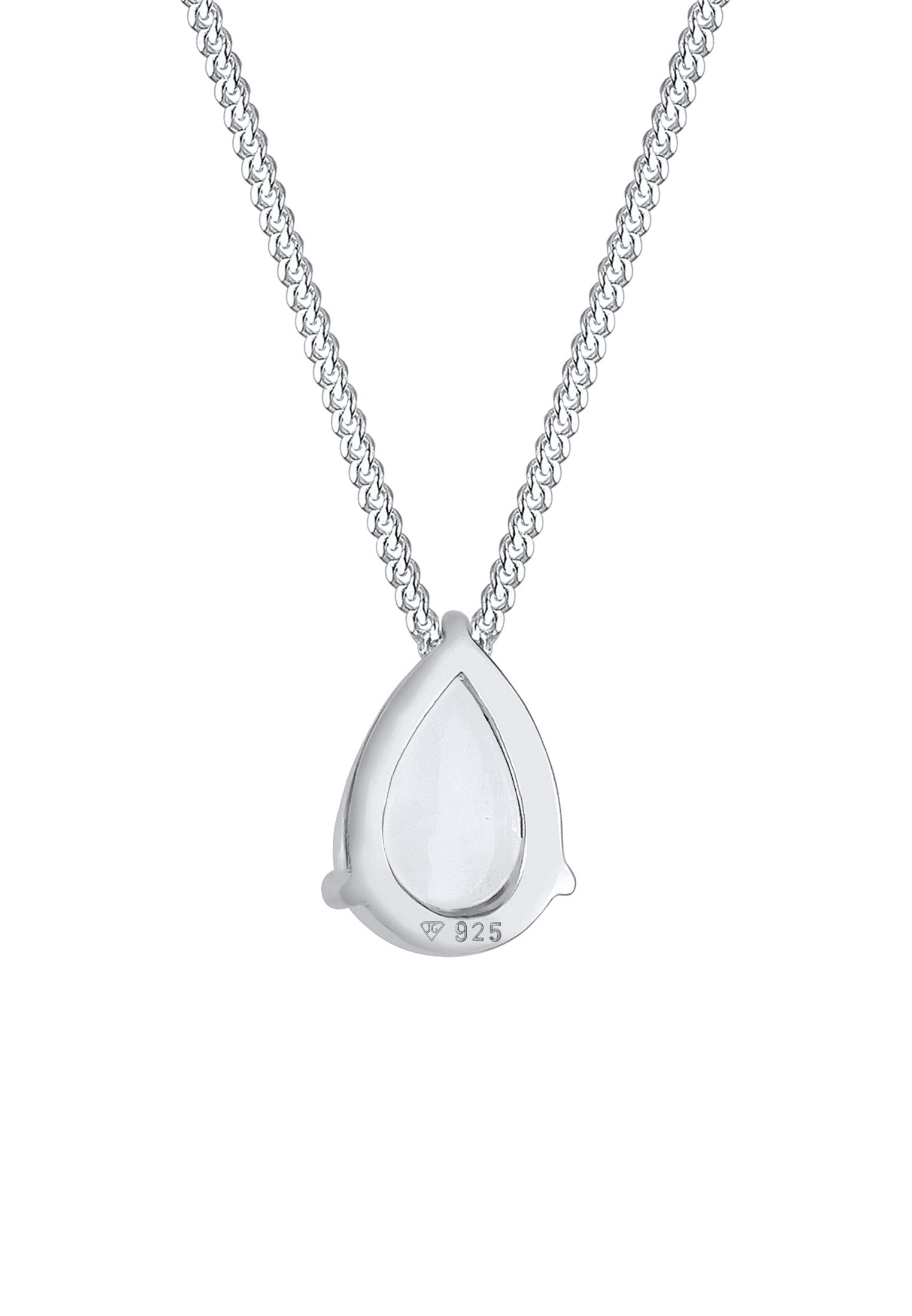 Elli Silberkette »Halskette Tropfen Mondstein Edelstein 925 Silber«