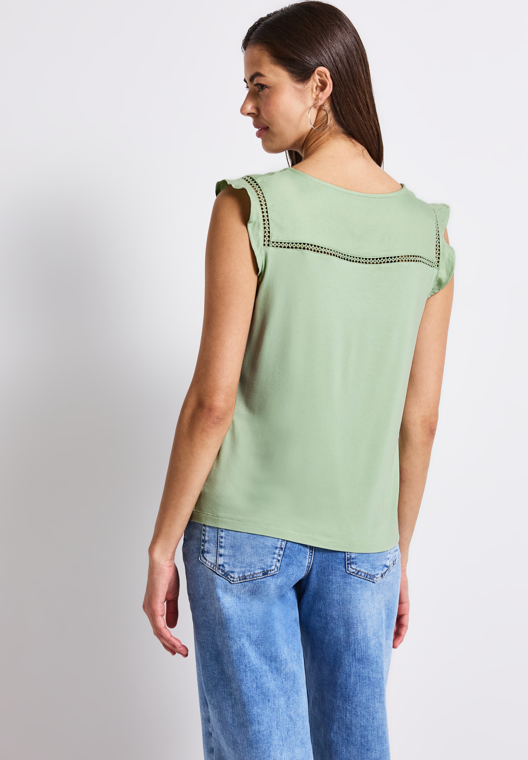 STREET ONE Shirttop mit Häkeldetails