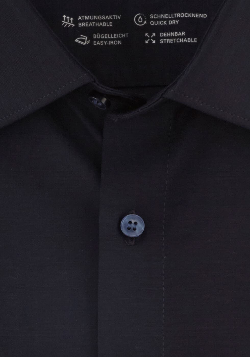 OLYMP Langarmhemd »24/7 - Level 5 - Jersey« modisches Blumenmuster in der Innenmanschette