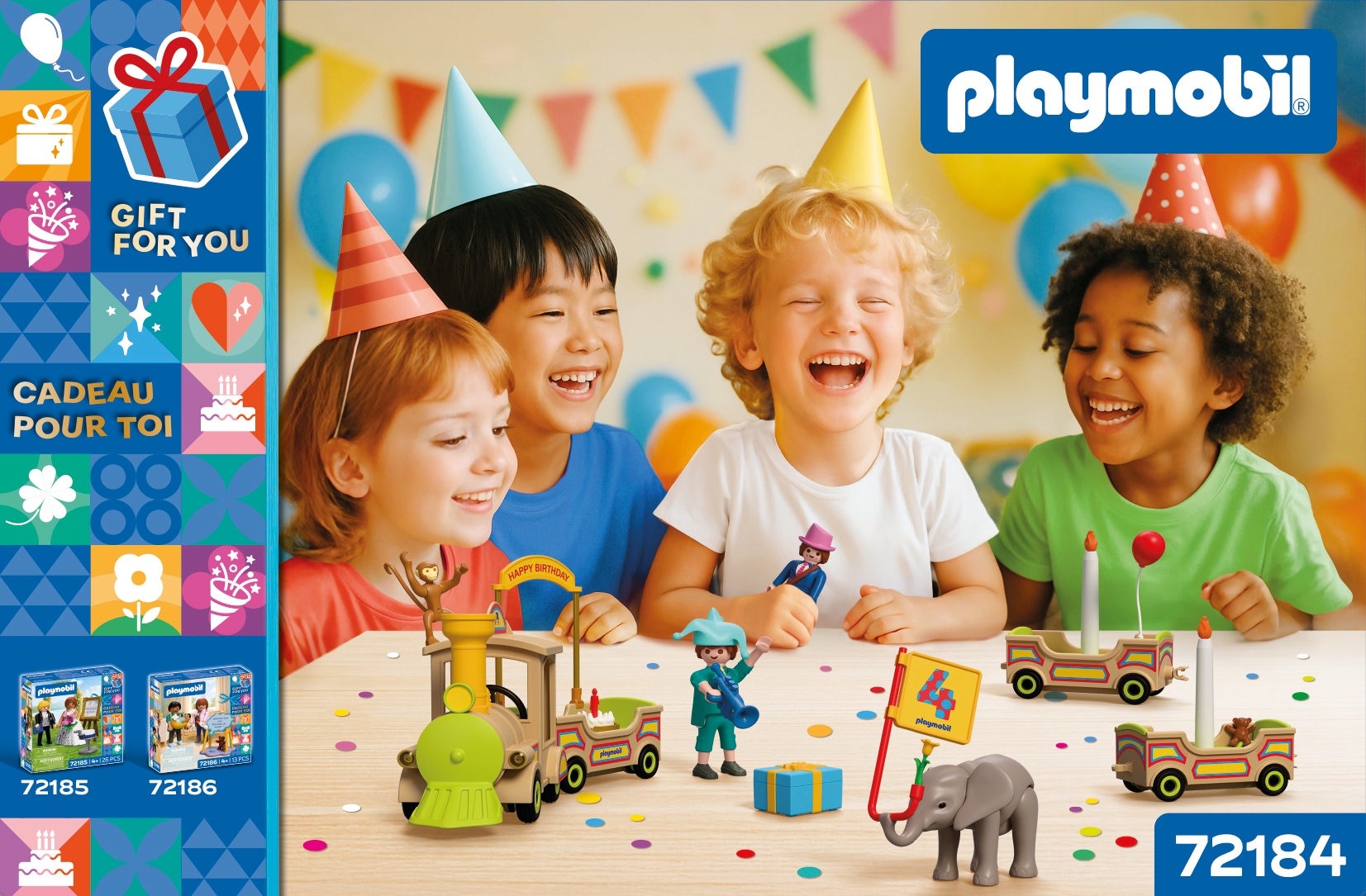 Playmobil® Konstruktions-Spielset »Geburtstagszug (72184)« Made in Europe
