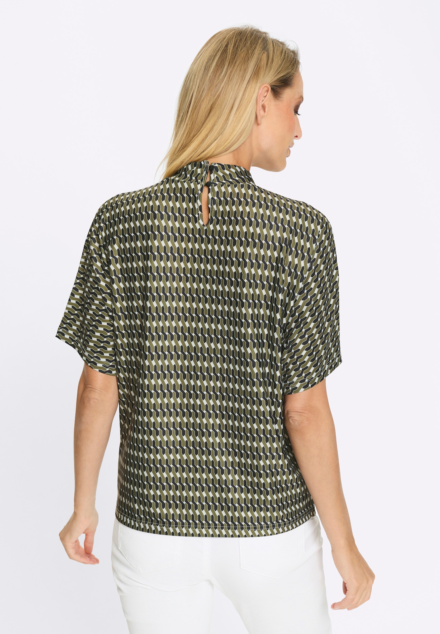 heine T-Shirt »Shirtbluse Blusenshirt Ausschnitt mit Kräuselung«