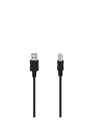 USB-Kabel »USB-Kabel mit USB-A und USB-B Stecker grau, USB 2.0, Knickschutz, 3 m«, USB...