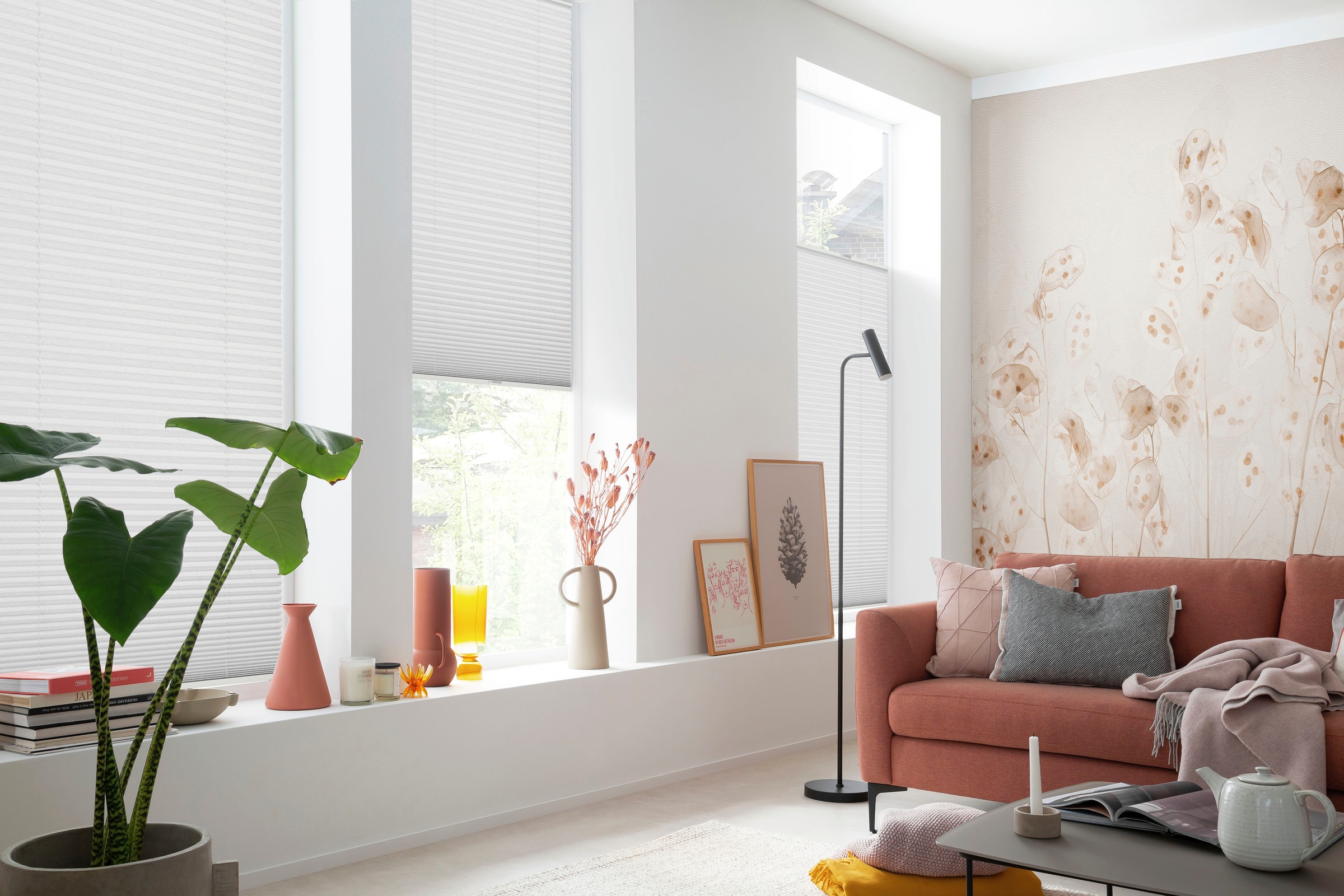 SCHÖNER WOHNEN-Kollektion Plissee »Milla« blickdicht mit Bohren verspannt verschraubt, silberne oder weiße Rollo-Technik