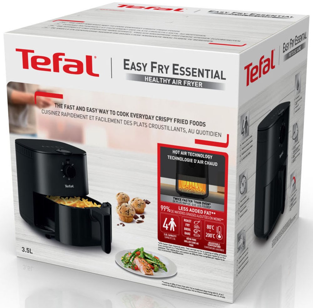 Tefal Heißluftfritteuse »EY1308 Easy Fry Essential«, 1430 W, für 2-4 Personen, schnell & energiesparend, einfache Reinigung, EY1308