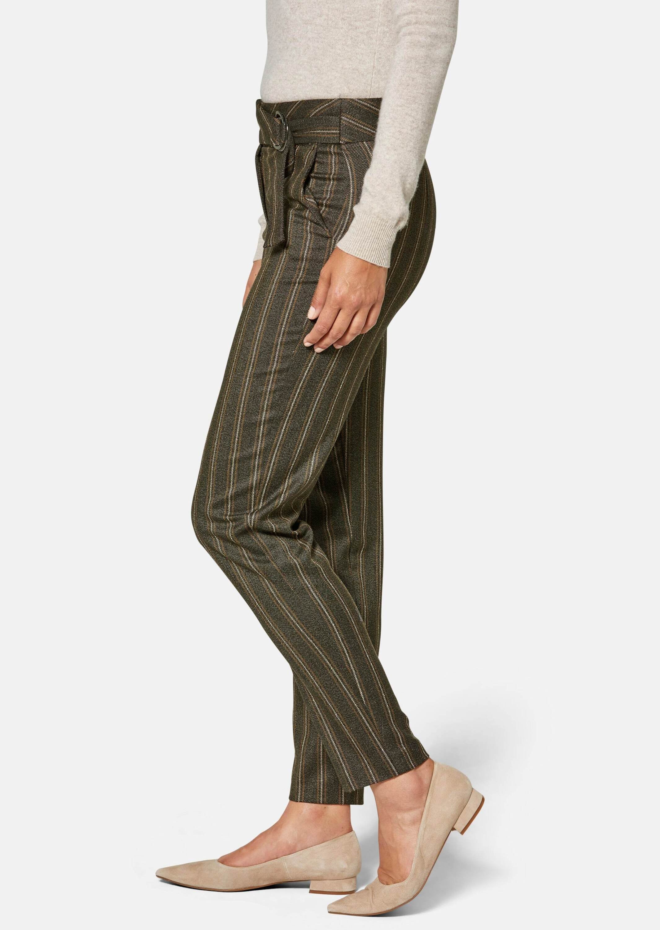 MADELEINE Stoffhose »Hose Schlanke Nadelstreifenhose mit Bügelfalten«