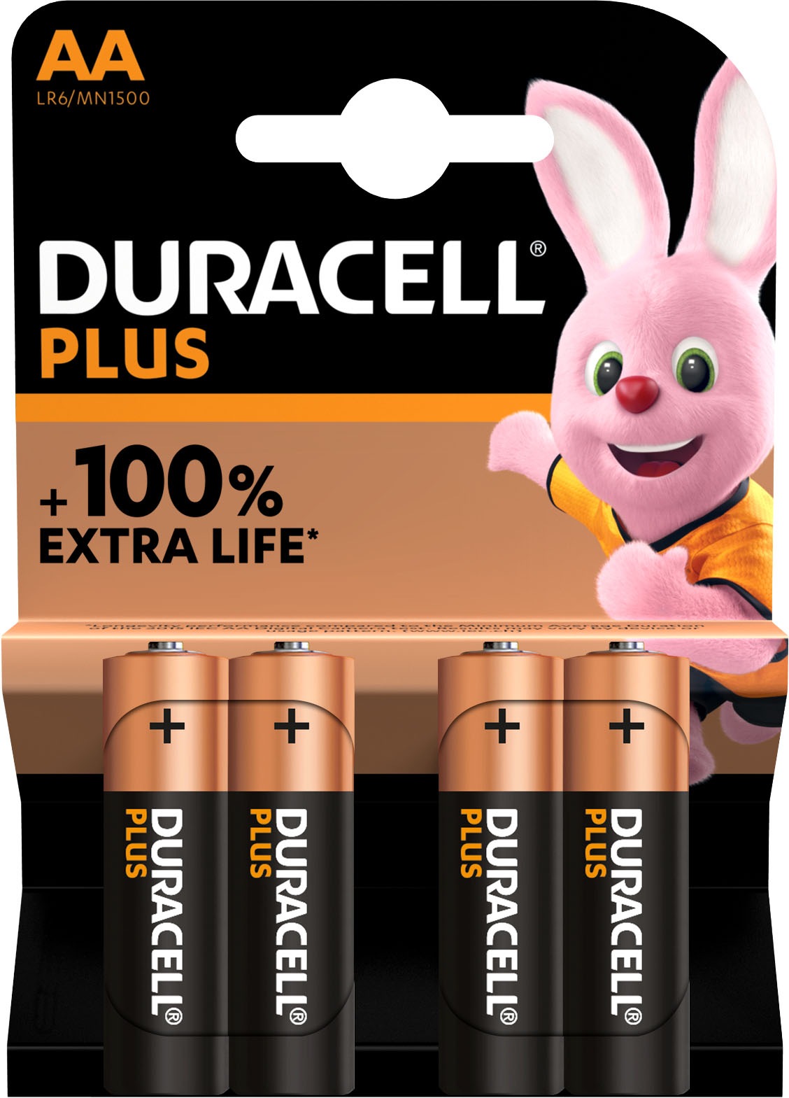 Duracell Batterie »Plus«, LR6, (Packung, 4 St.)