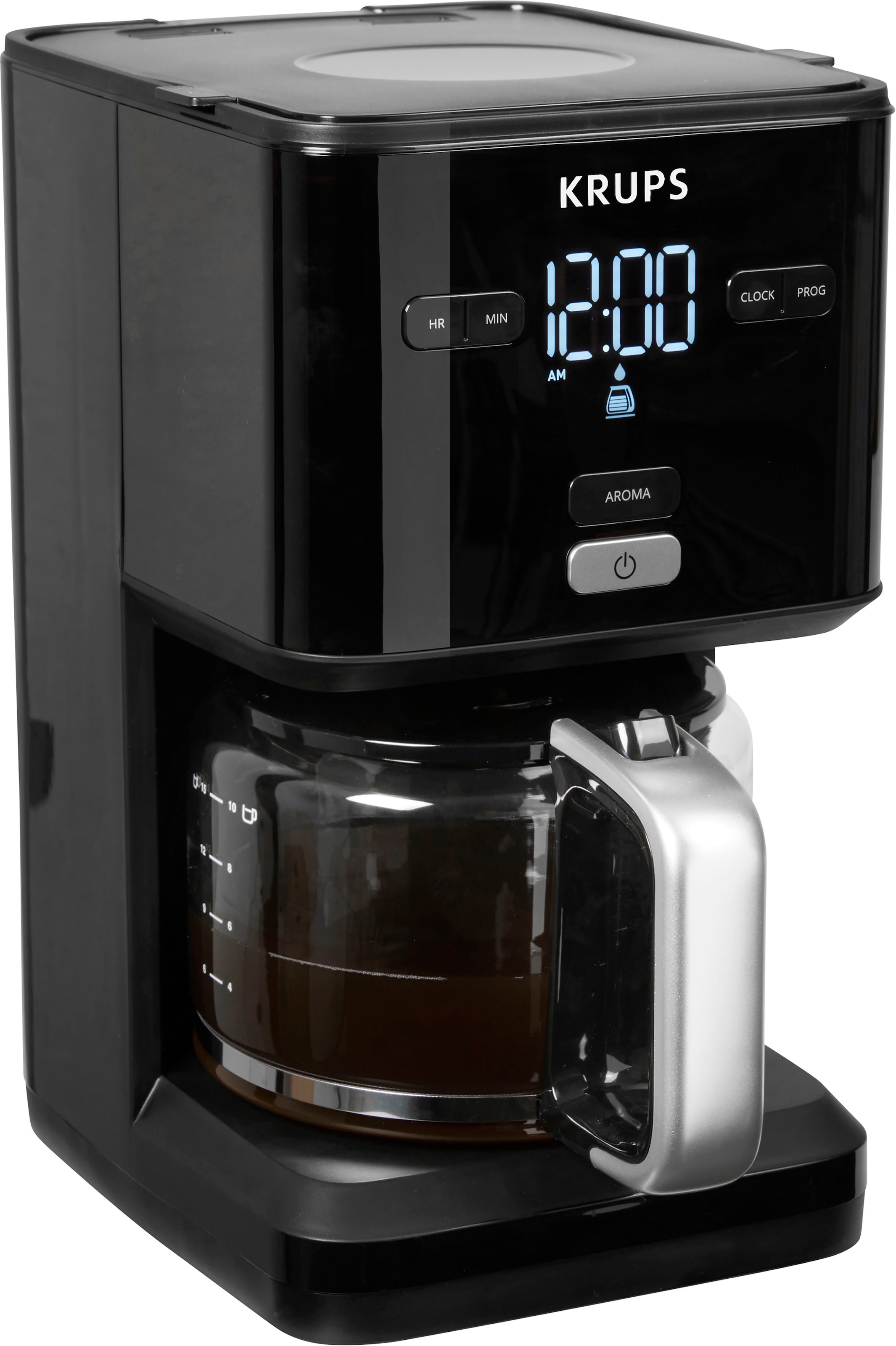 Krups Filterkaffeemaschine »KM6008 Smart'n Light«, 1,25 l Kaffeekanne, 24-Std-Timer, automatische Abschaltung nach 30 Minuten