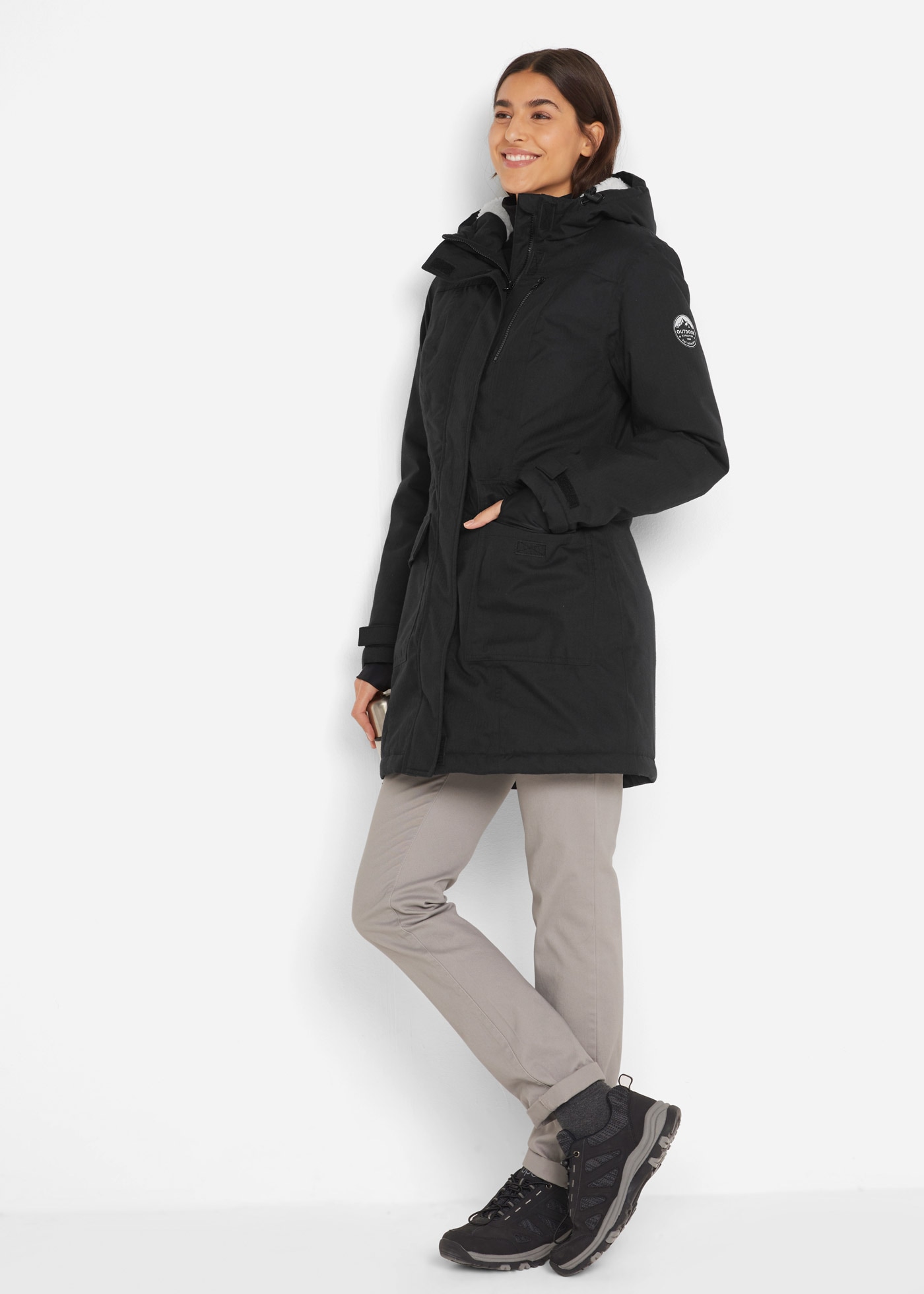 bonprix Funktionsparka »wasserdichte Funktions-Parka mit Teddyfleece in der Kapuze« mit Kapuze Winterjacke als wasserdichter Funktions-Parka mit Teddyfleece