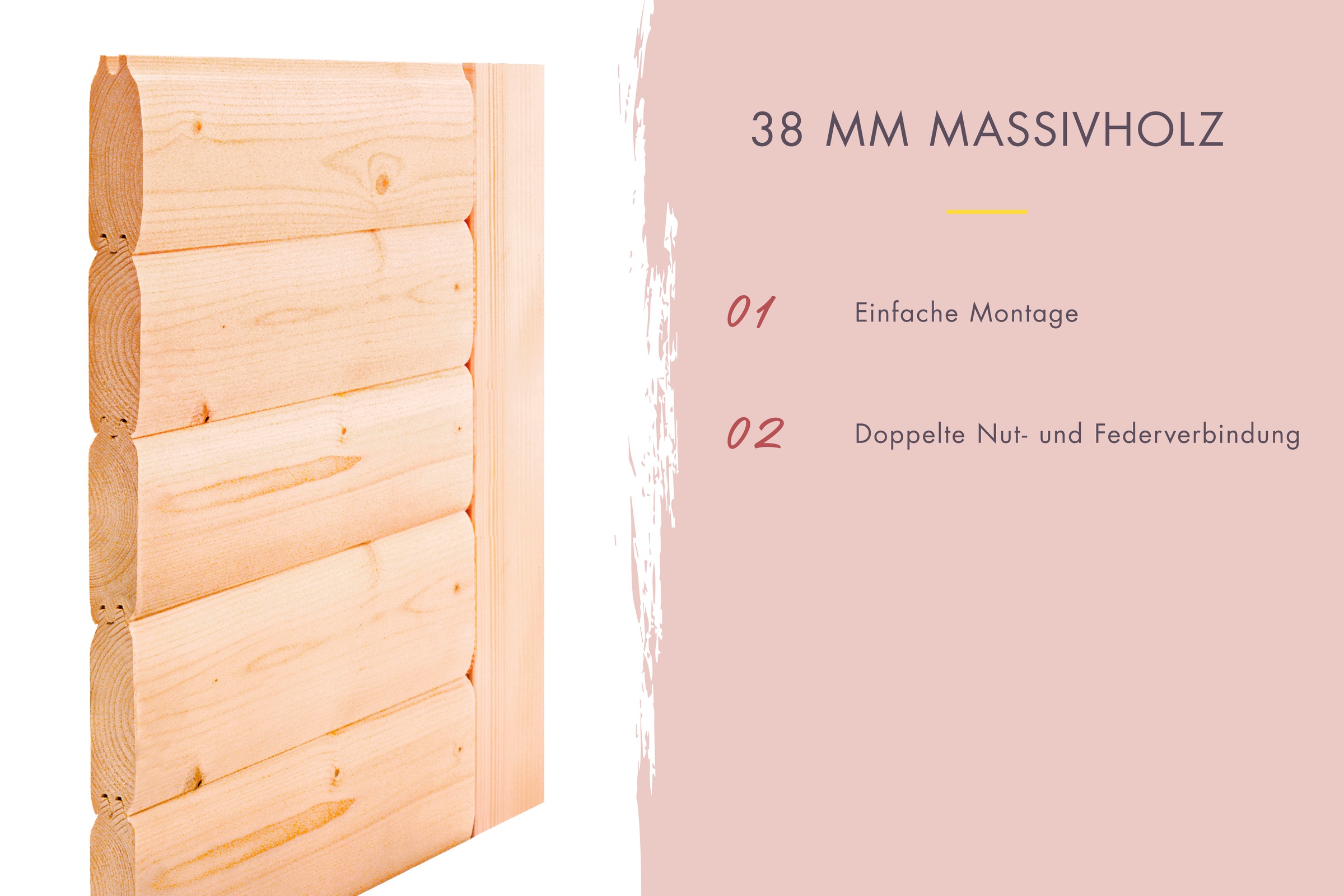 welltime Sauna »Trixi«, besonders stabile nordische Fichte, für bis zu 3 Personen