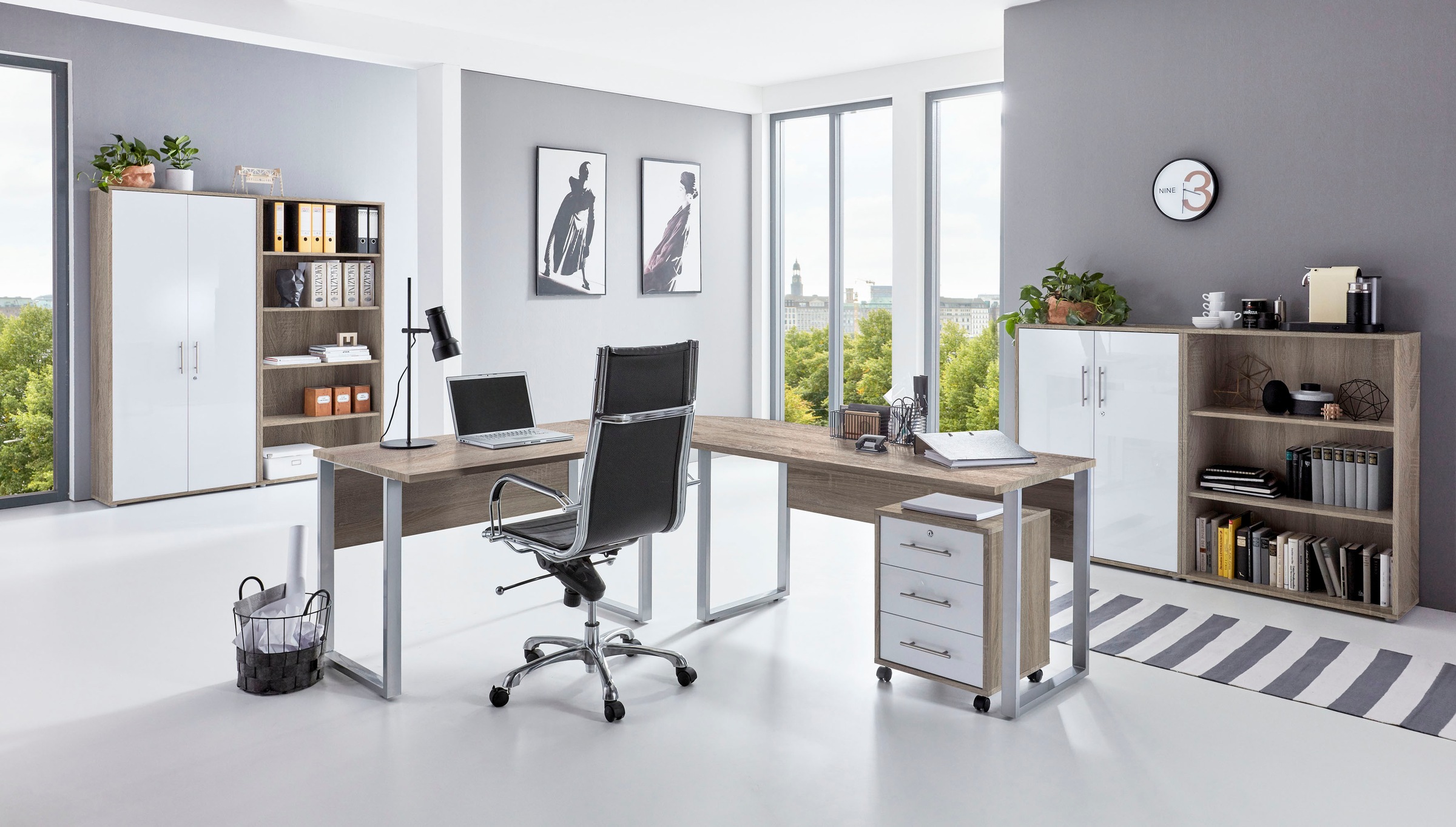 BMG Möbel Büromöbel-Set »Tabor Office 1«, (Set, 8 tlg.)