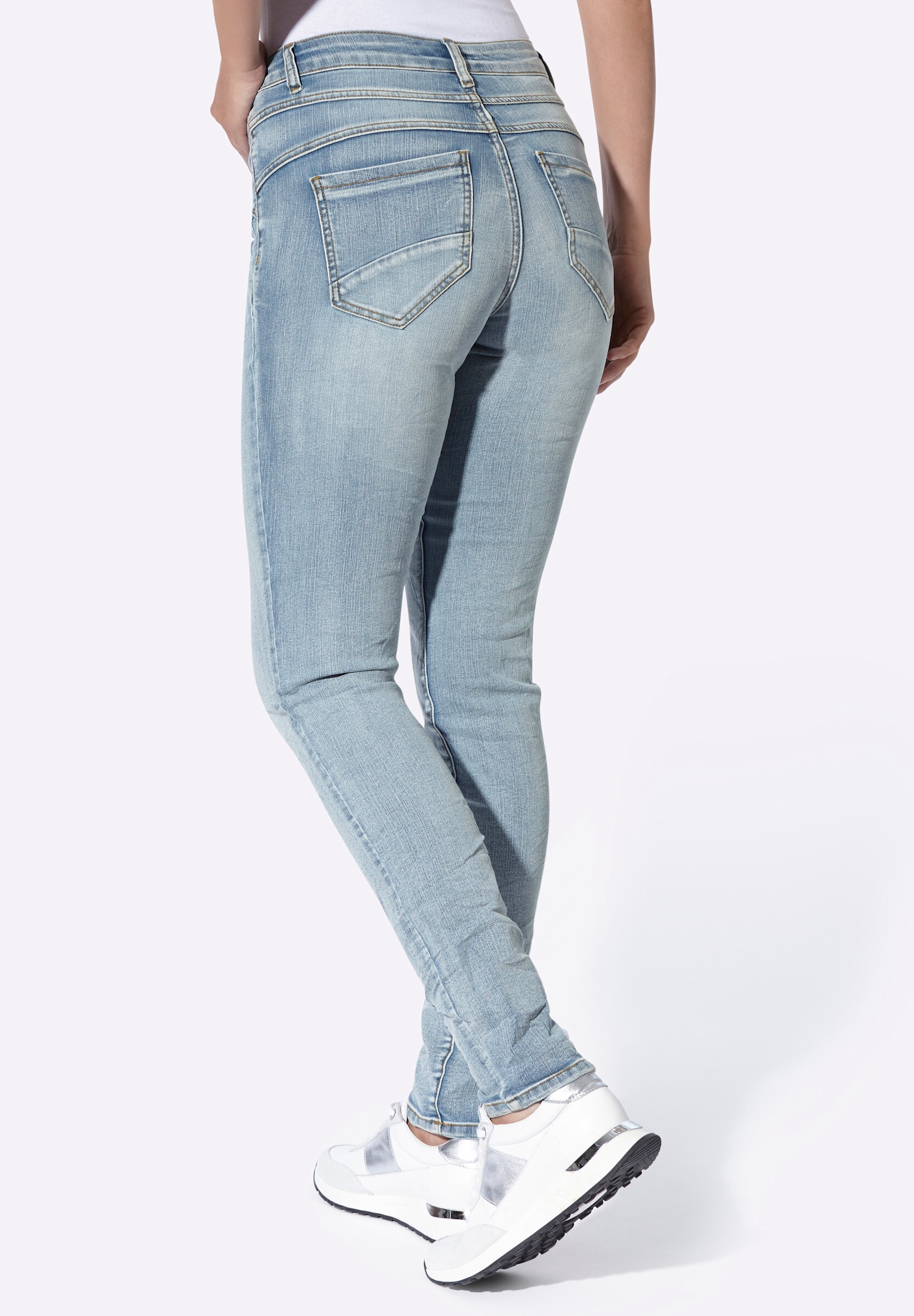heine 5-Pocket-Jeans »Jeans Jeans mit Glitzerdruck«