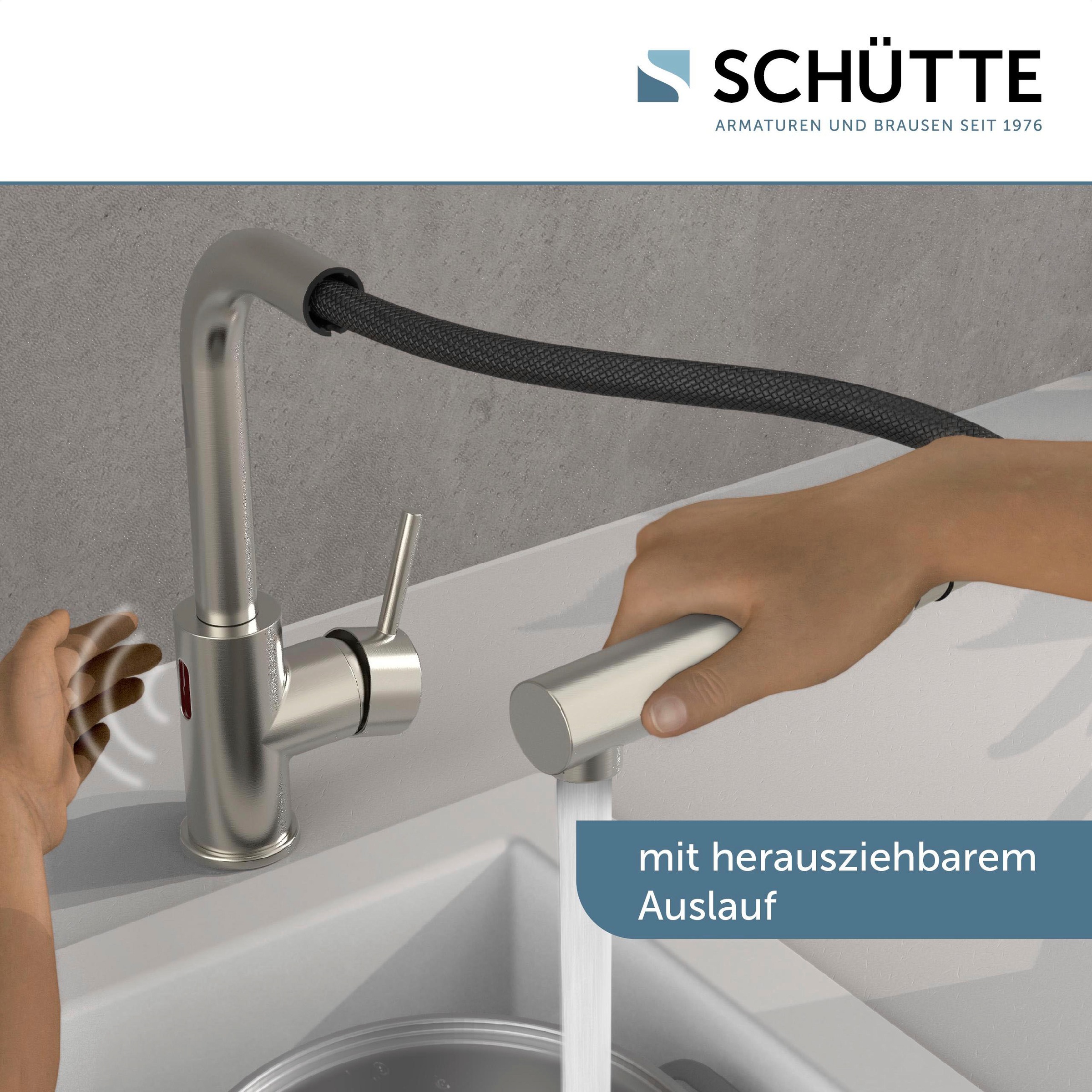 Schütte Spültischarmatur »VITAL« 1 Stk. tlg. Infrarottechnologie/Cold-Start-Fkt./360° schwenkbar /Eco-Click-Fkt.