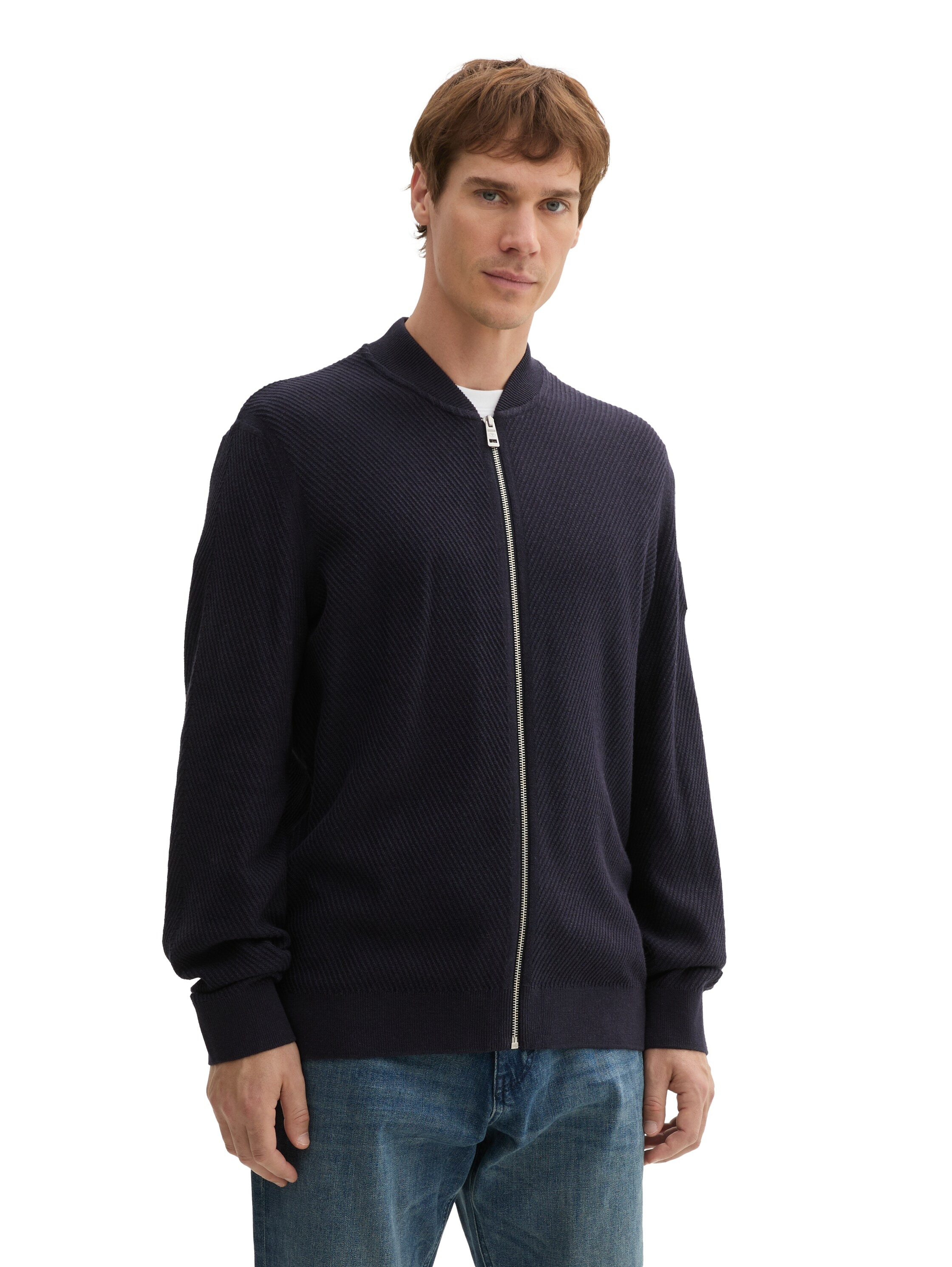 TOM TAILOR Strickjacke, mit Reißverschluss
