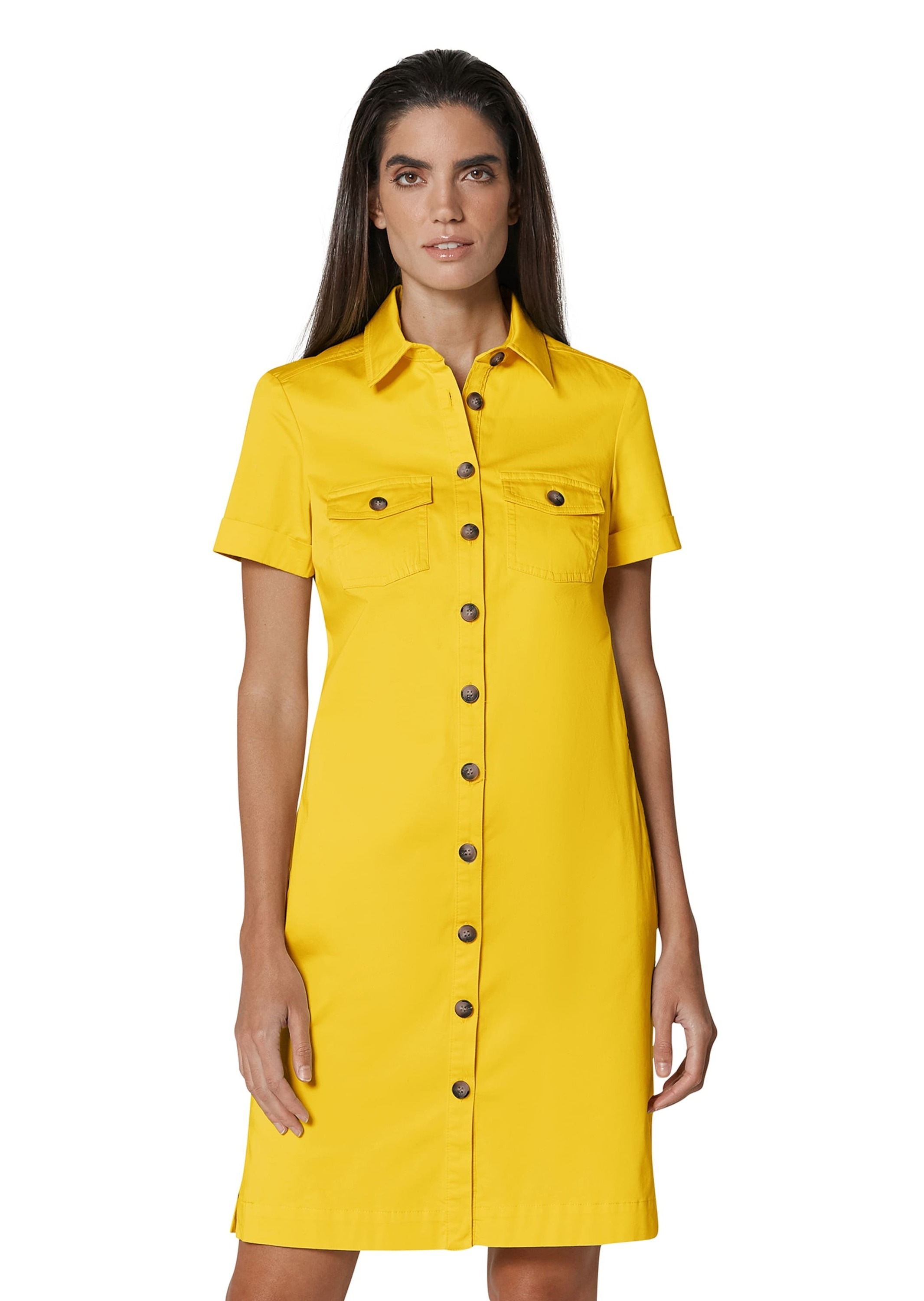 MADELEINE Sommerkleid »Kleid Schmales Hemdblusenkleid mit Kurzarm«