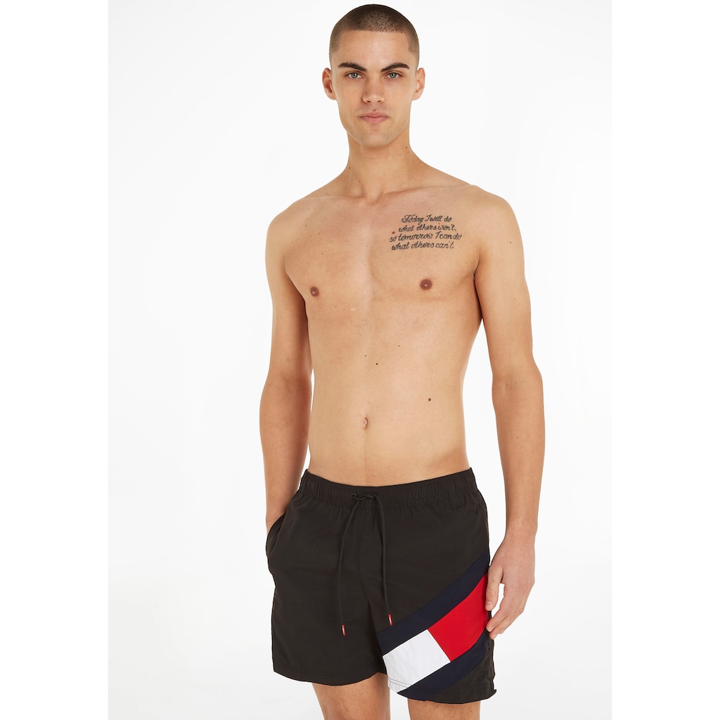 Tommy Hilfiger Swimwear Badeshorts »SF MEDIUM DRAWSTRING«, mit Tommy Hilfiger Markenlabel