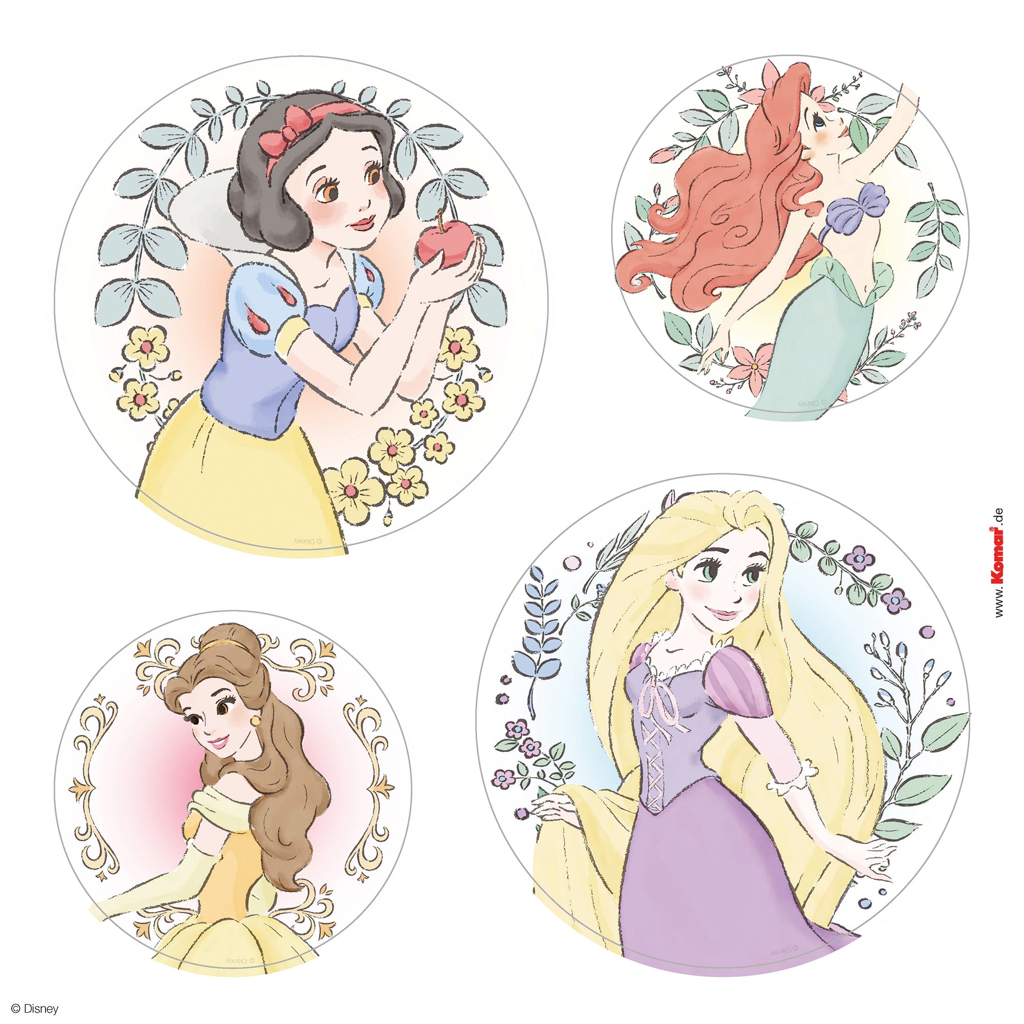 Komar Fensterbild »Fenstersticker - Princess Kindness - Größe 30 x 30 cm« 34 x 30 cm, 2 Bogen