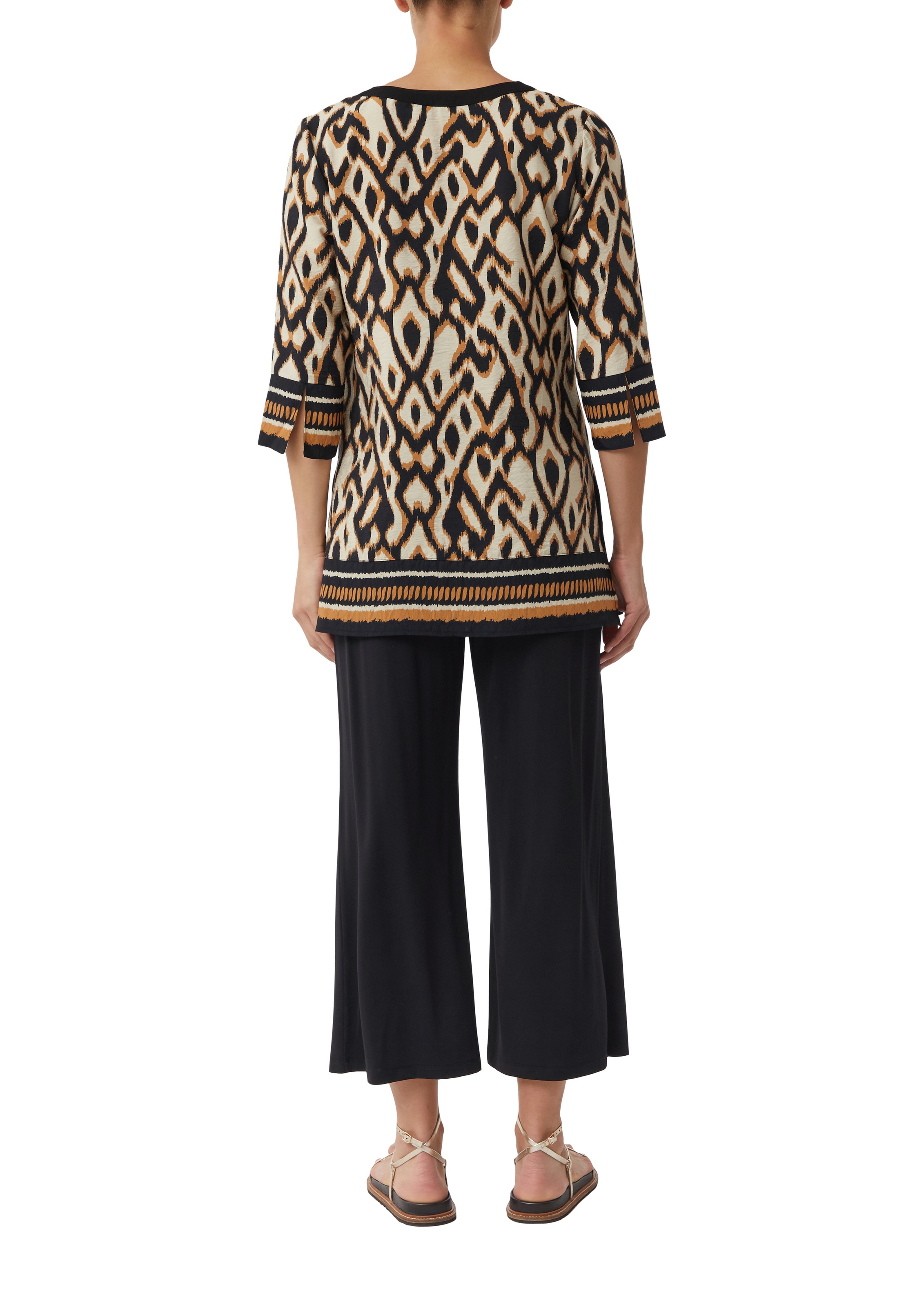 Comma Klassische Bluse mit All-Over Print