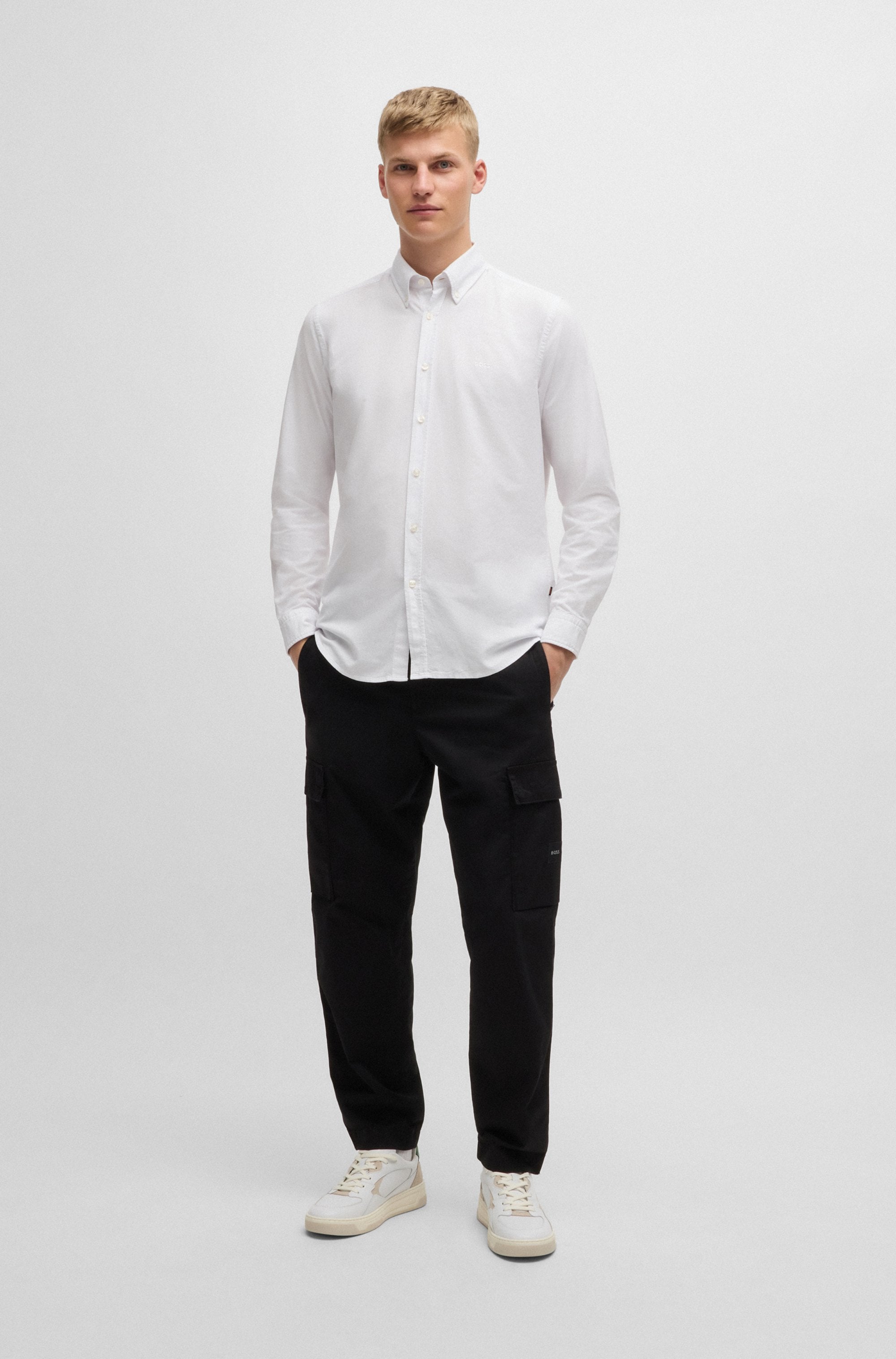 BOSS ORANGE Businesshemd »Rickert_M«, mit Button-down-Kragen