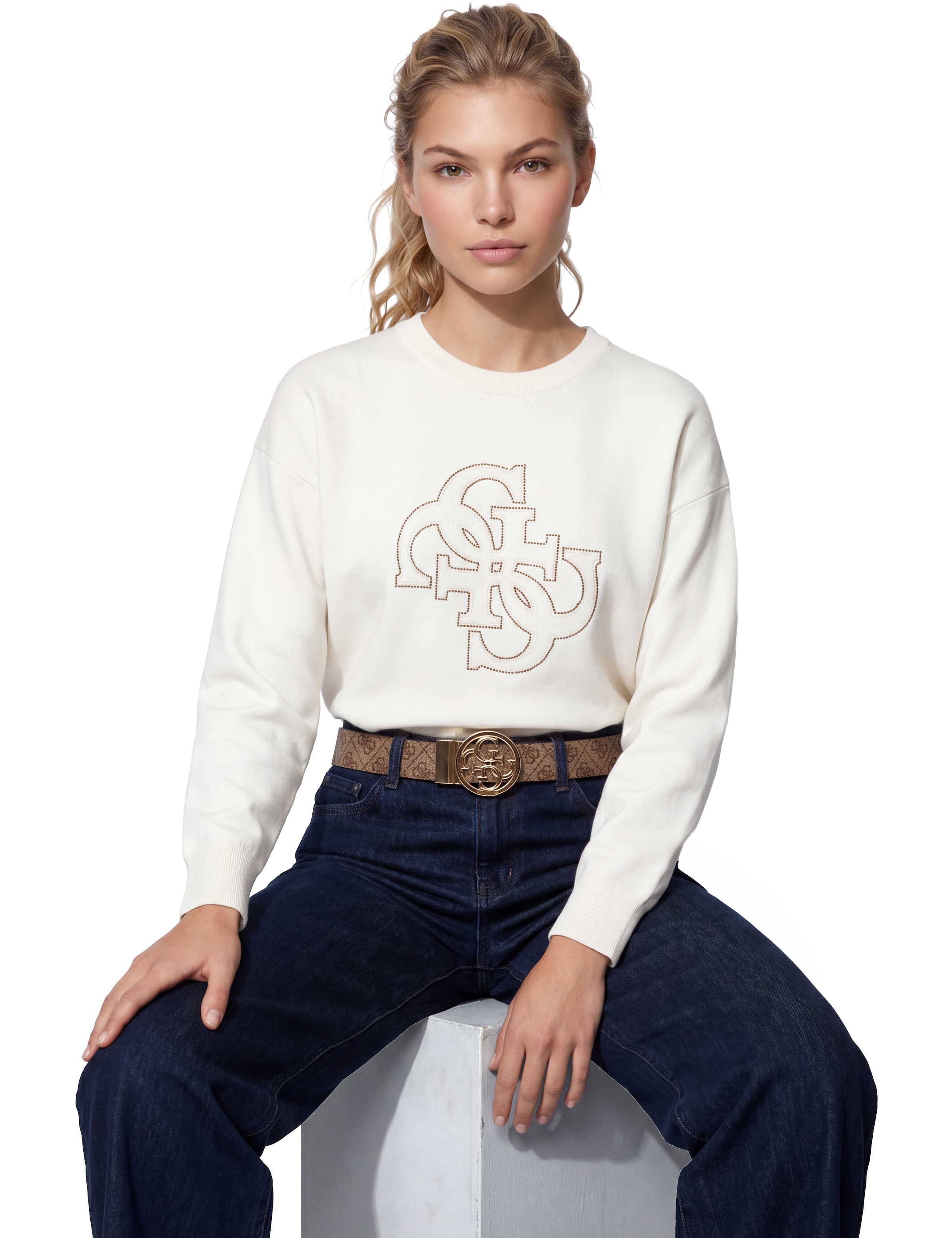 Guess Wendegürtel »NOELLE ADJ & REV PANT BELT H35« mit Logoschließe