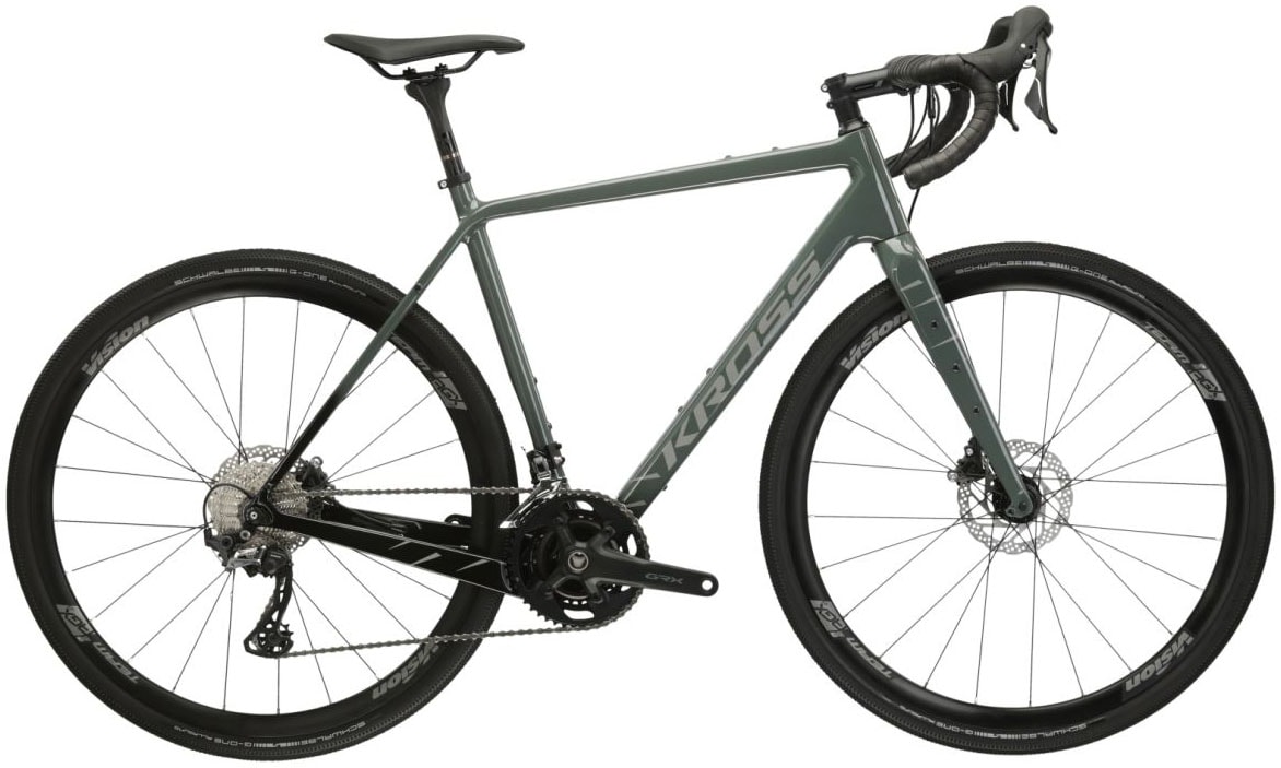 Kross Gravelbike »KROSS Gravelbike Esker 8.0 28" grau« 22 Gang Shimano GRX RX810 Schaltwerk Kettenschaltung in grau, Größe 28 Zoll (71,12 cm)...