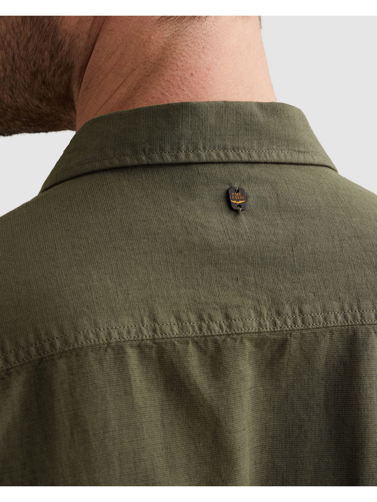 PME LEGEND Langarmhemd mit Logo Stickerei