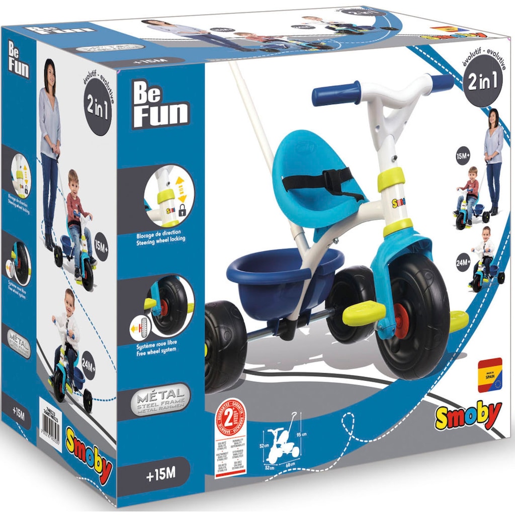 Smoby Dreirad »Be Fun, blau«, Made in Europe