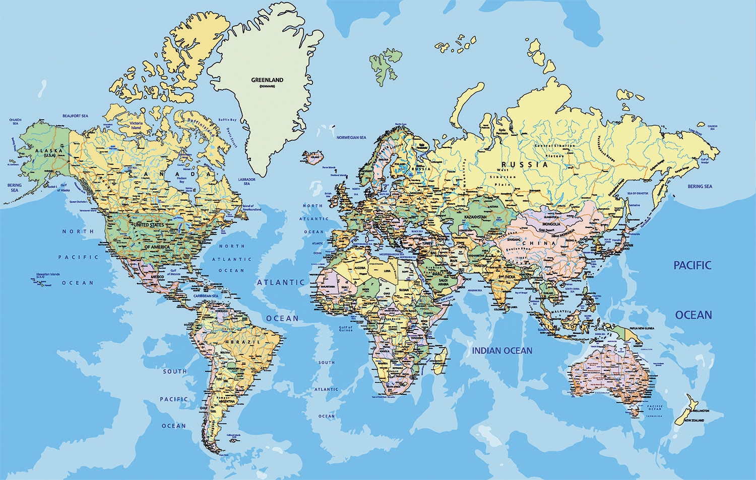 Papermoon Fototapete »World Map«
