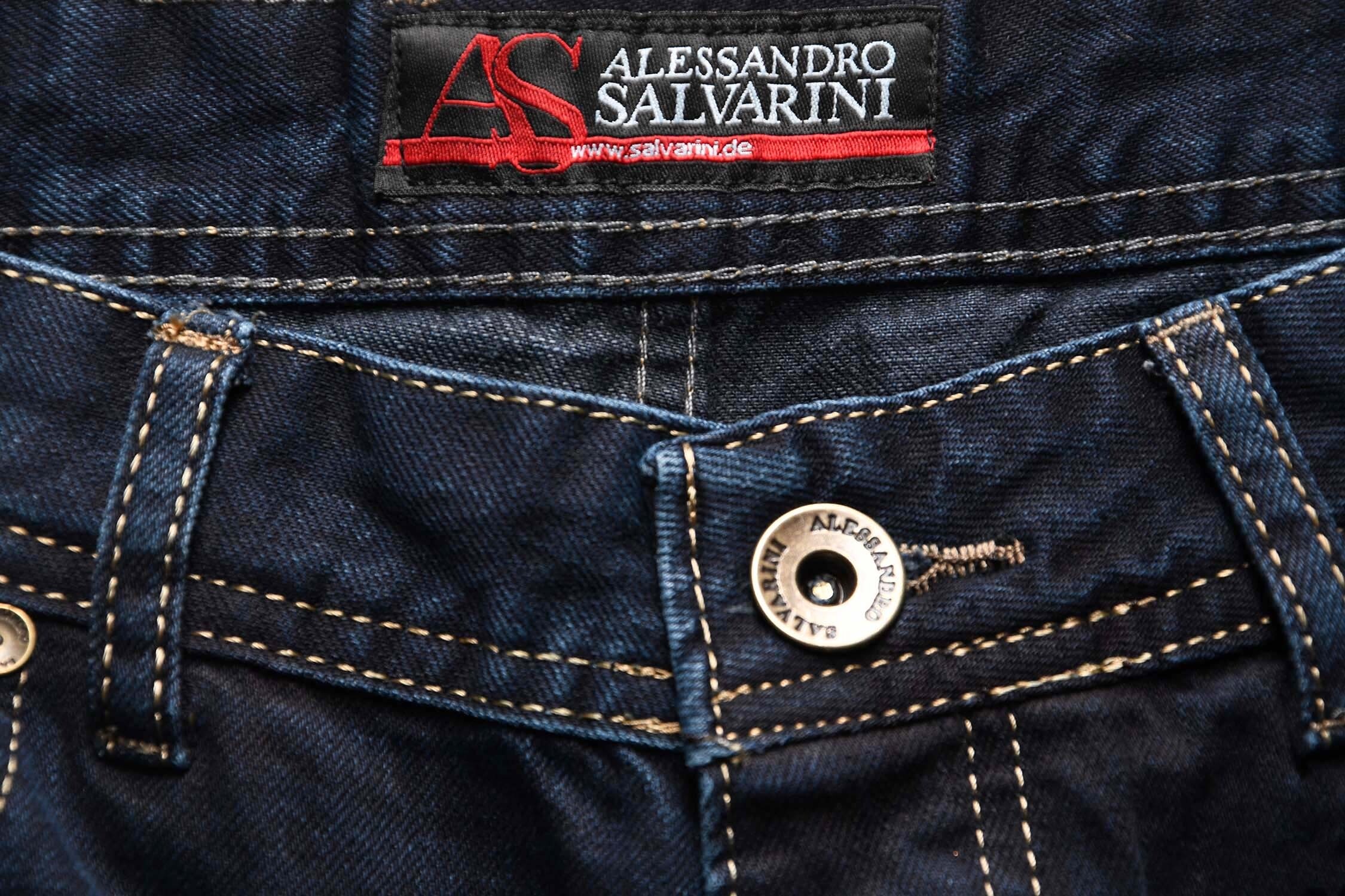 Alessandro Salvarini Regular-fit-Jeans »A. Salvarini Beppo Designer Herren Jeans Hose Basic Jeanshose Comfort Fit«