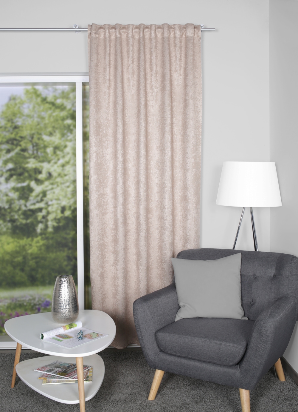 HOME WOHNIDEEN Vorhang »SKILIO« Multifunktionsband 1 Stk. tlg. Kombibandschal SKILIO prägedruck