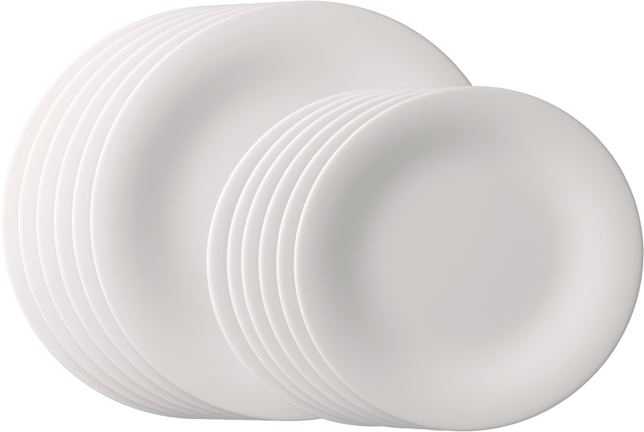 Teller-Set »Essential White«, (Set, 12 tlg., 6x Speiseteller 27cm, 6x Frühstücksteller...