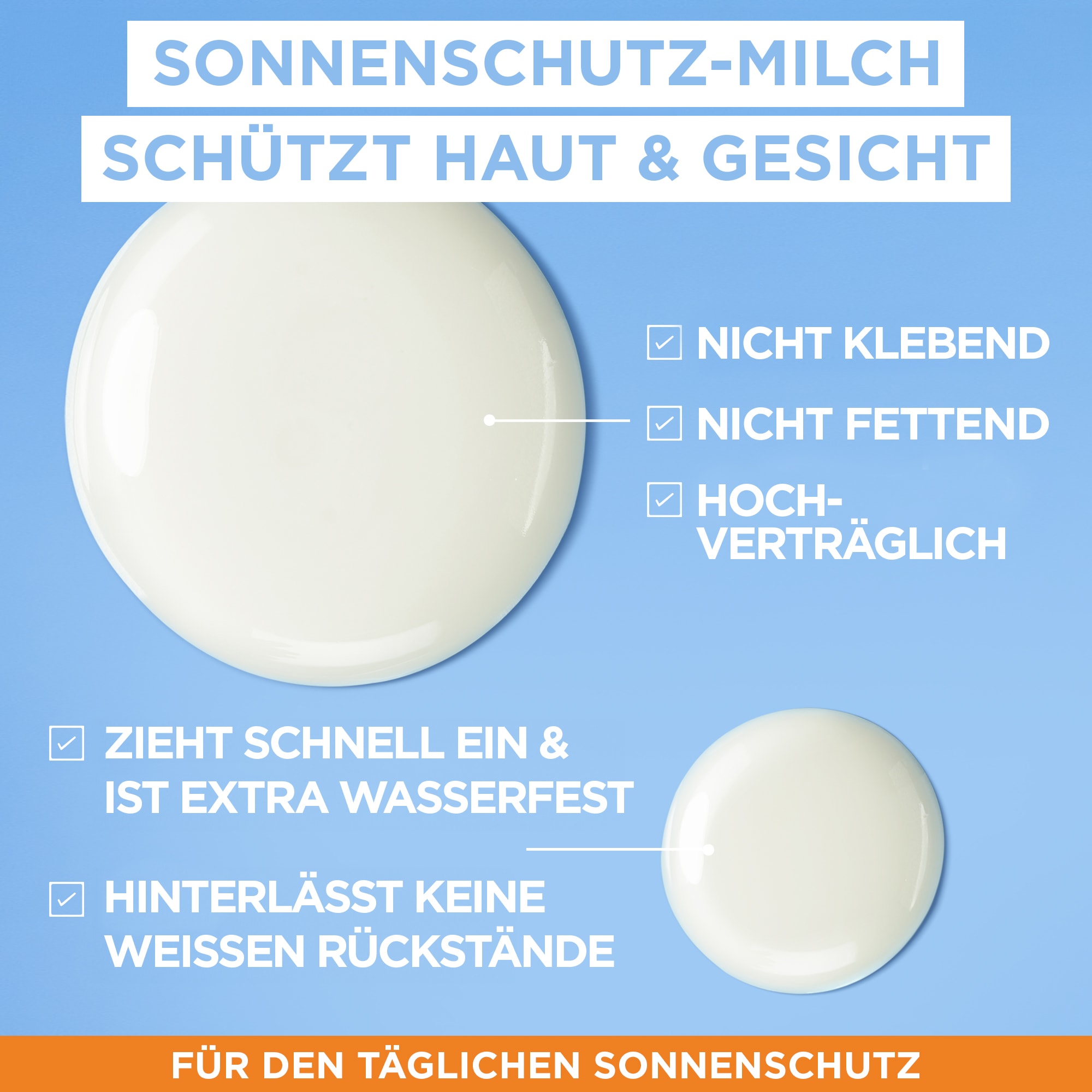 GARNIER Sonnenschutzmilch »AMBRE SOLAIRE SENSITVE EXPERT+ LSF50+« für Körper und Gesicht, mit Ceramiden