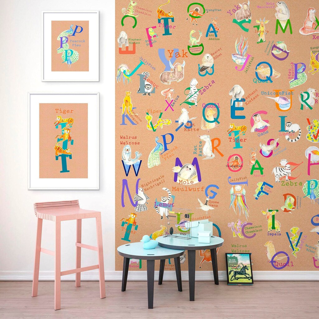 Komar Poster »ABC Animal Q«, Buchstaben, (1 St.), Kinderzimmer, Schlafzimmer, Wohnzimmer