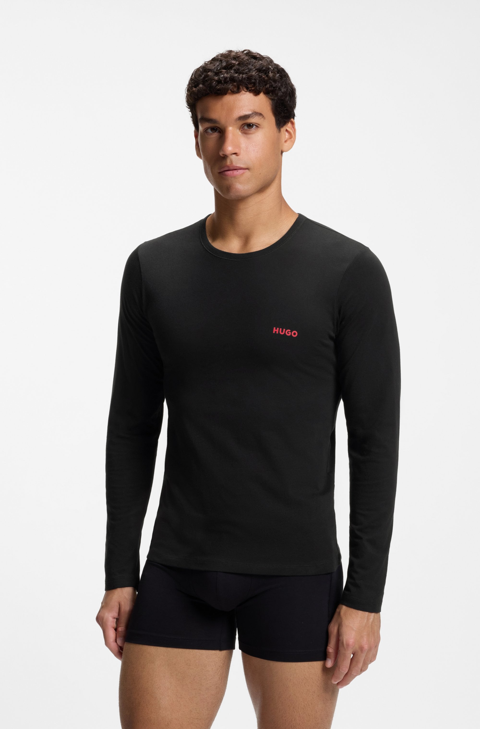 HUGO Underwear Langarmshirt »LS-SHIRT RN TRIPLET« Set, 