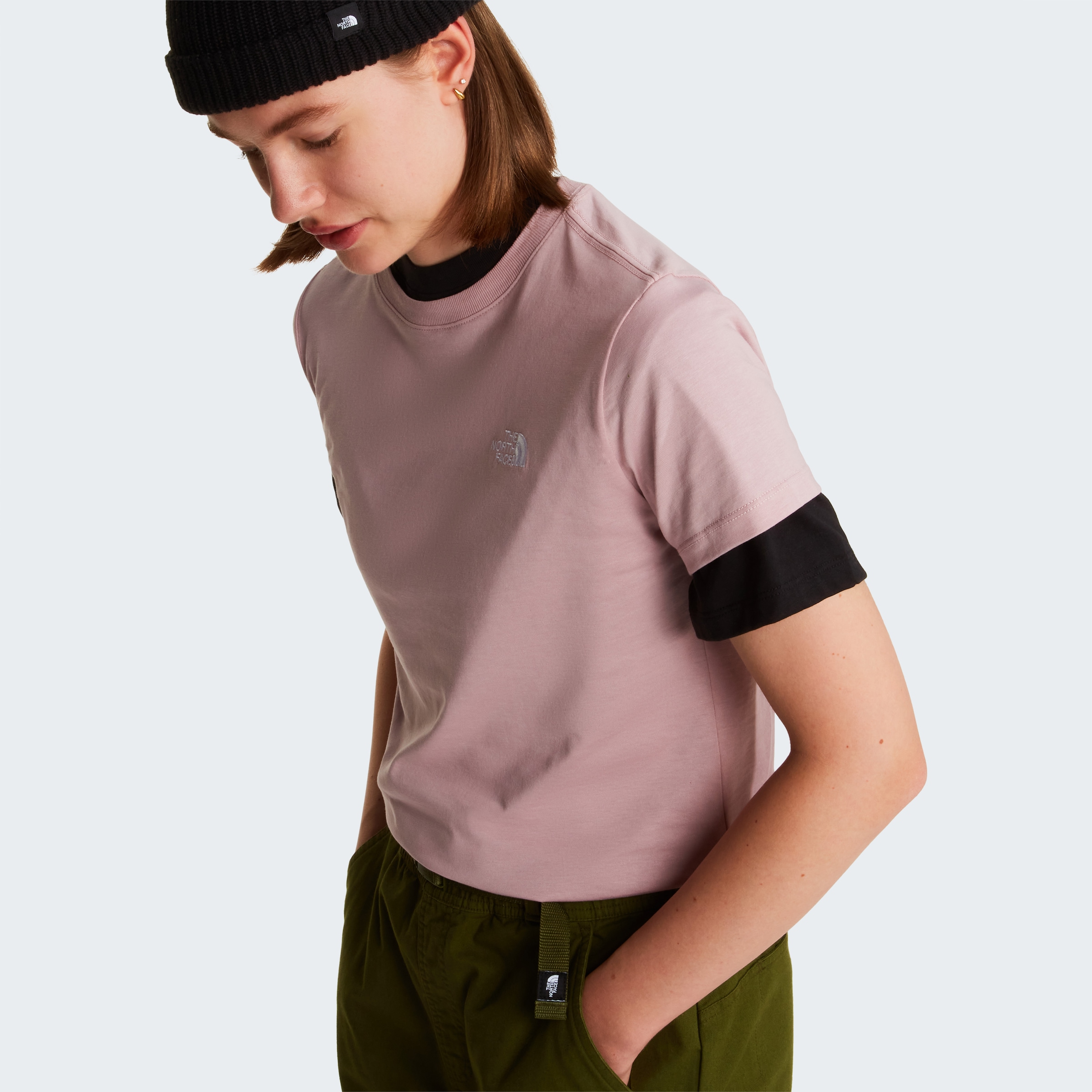 The North Face T-Shirt »W EVOLUTION SIMPLE DOME SLM SHORT SLEEVE« sportliche Passform, Kurzarm, für Sport und Outdoor, aus Baumwolle