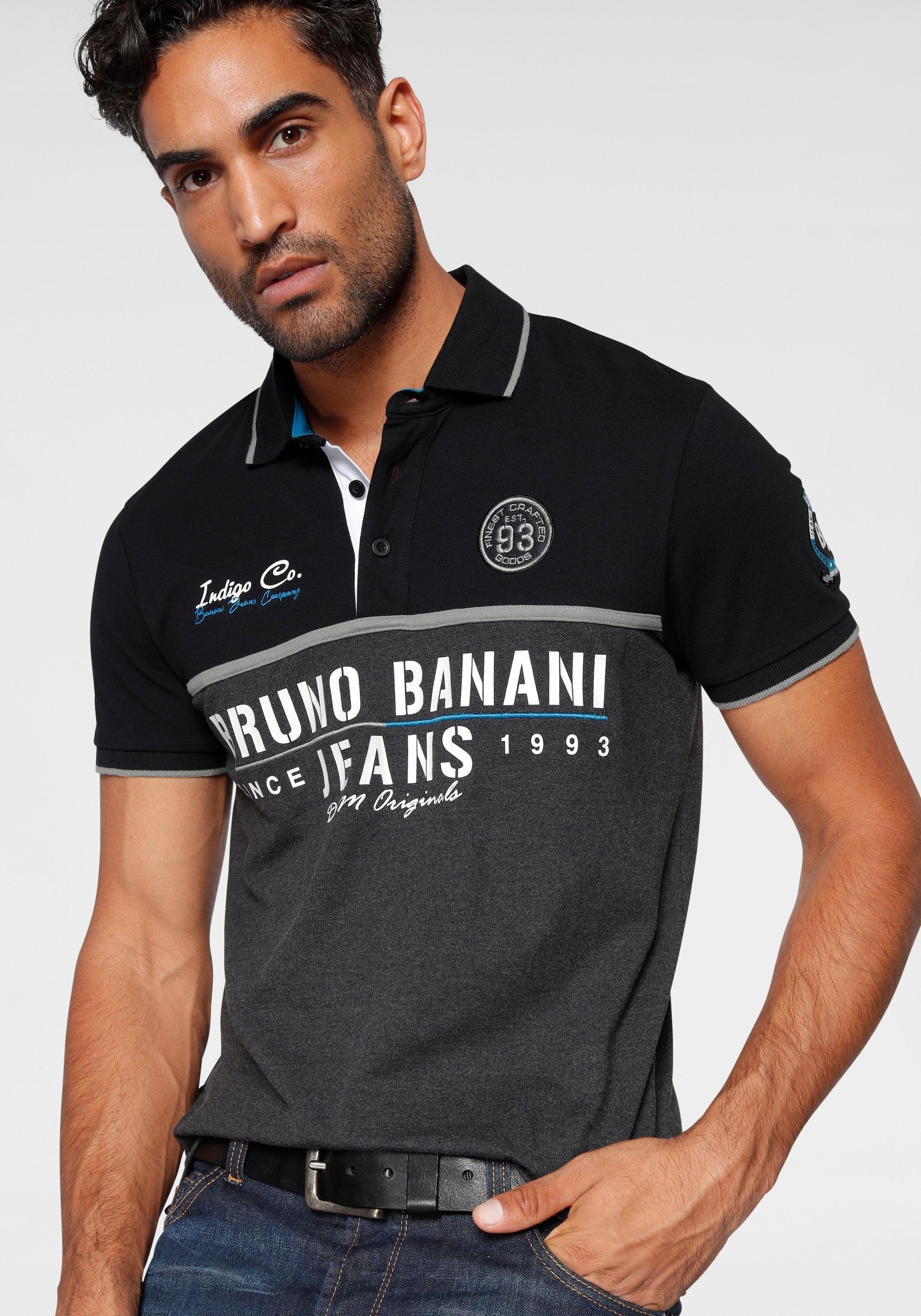 Bruno Banani Poloshirt, Kurzarm, körpernahe Passform, mit Polokragen