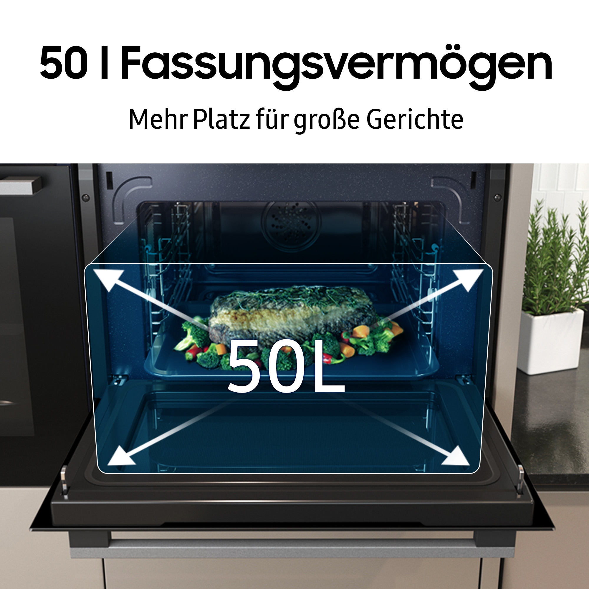 Samsung Backofen mit Mikrowelle NQ7500B »NQ5B4553FBK/U1« Dampfreinigung - Backofen mit Wasserdampf ganz ohne Chemie und WiFi