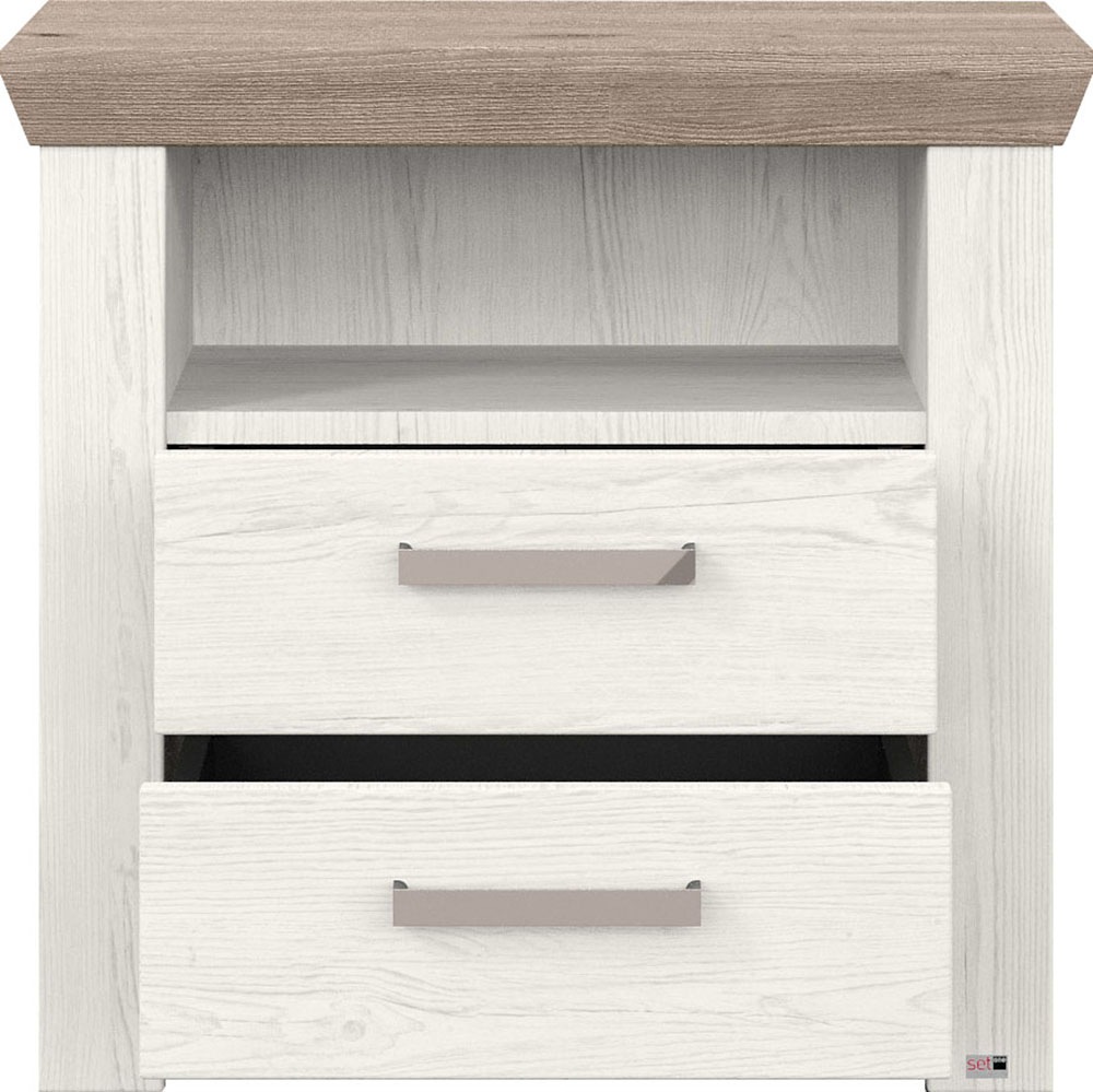 set one by Musterring Nachtkommode »York Schlafen« 1 Stk. tlg. mit zwei Schubkästen und offenem Fach, zwei Farbvarianten, B65 x T42cm