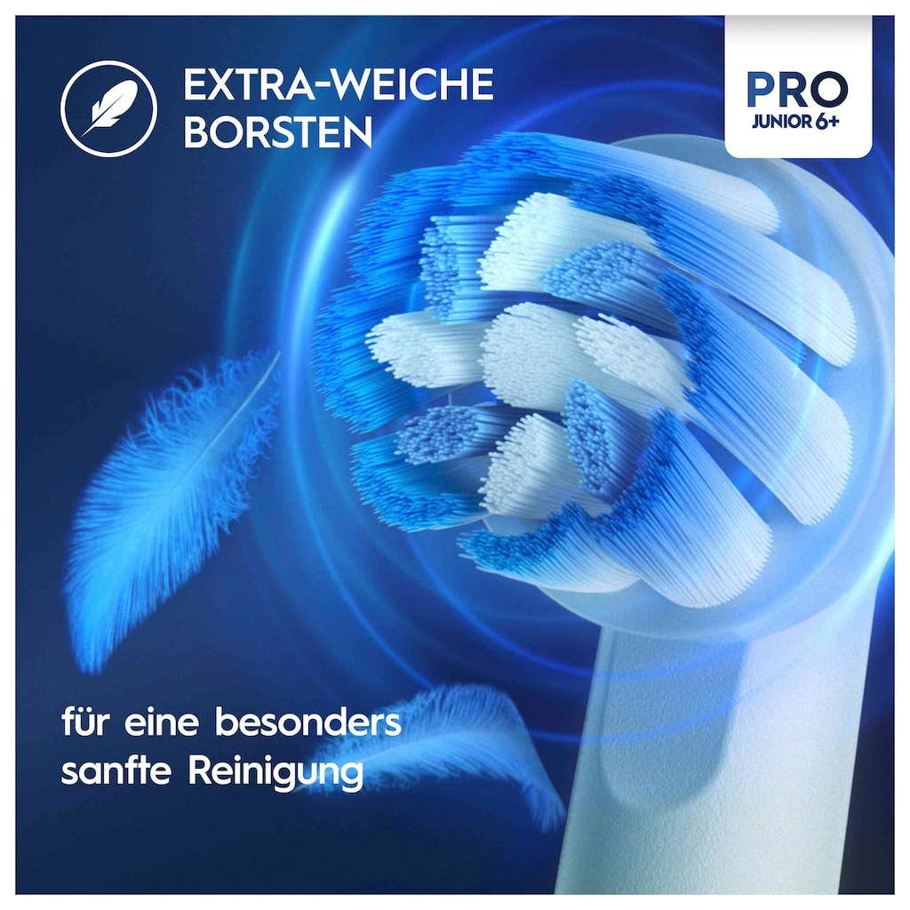 Oral-B Elektrische Zahnbürste »Pro Junior«, 2 St. Aufsteckbürsten
