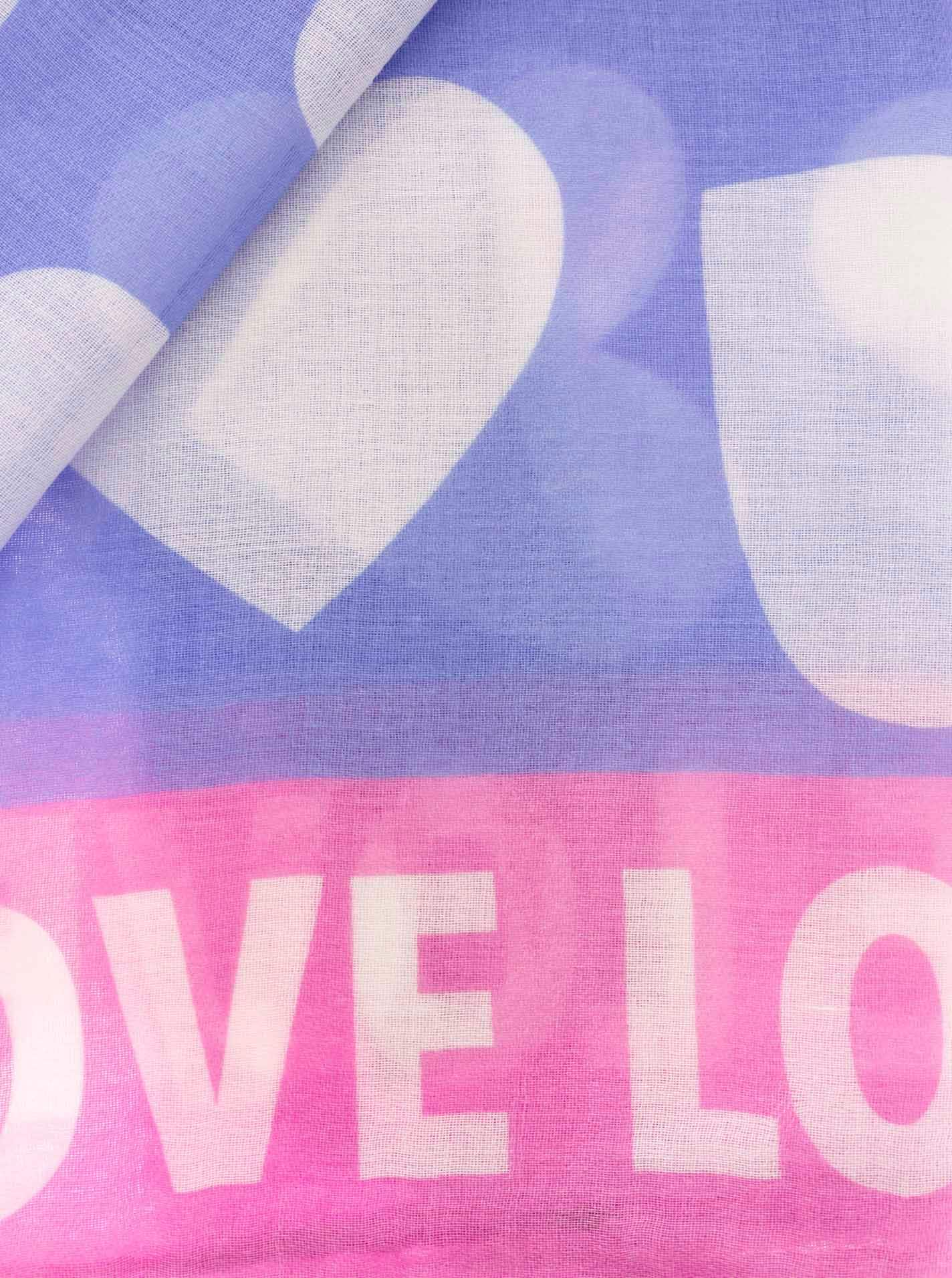 Zwillingsherz Schal »"Classic Hearts"« Herzmotiv, Schriftzug, transparent