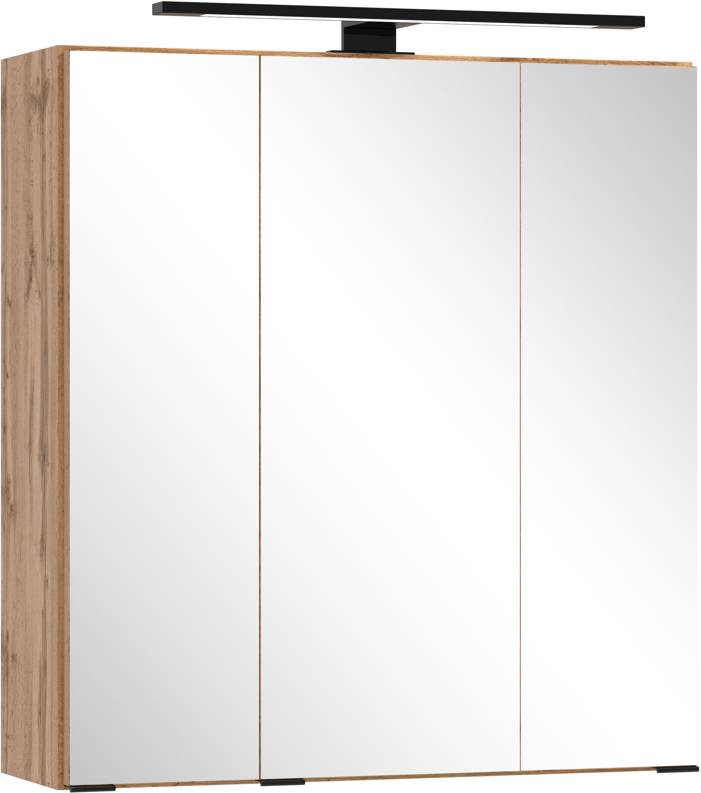 welltime Spiegelschrank, Welltime, Breite 60 cm, mittlere Tür reversibel, gedämpft