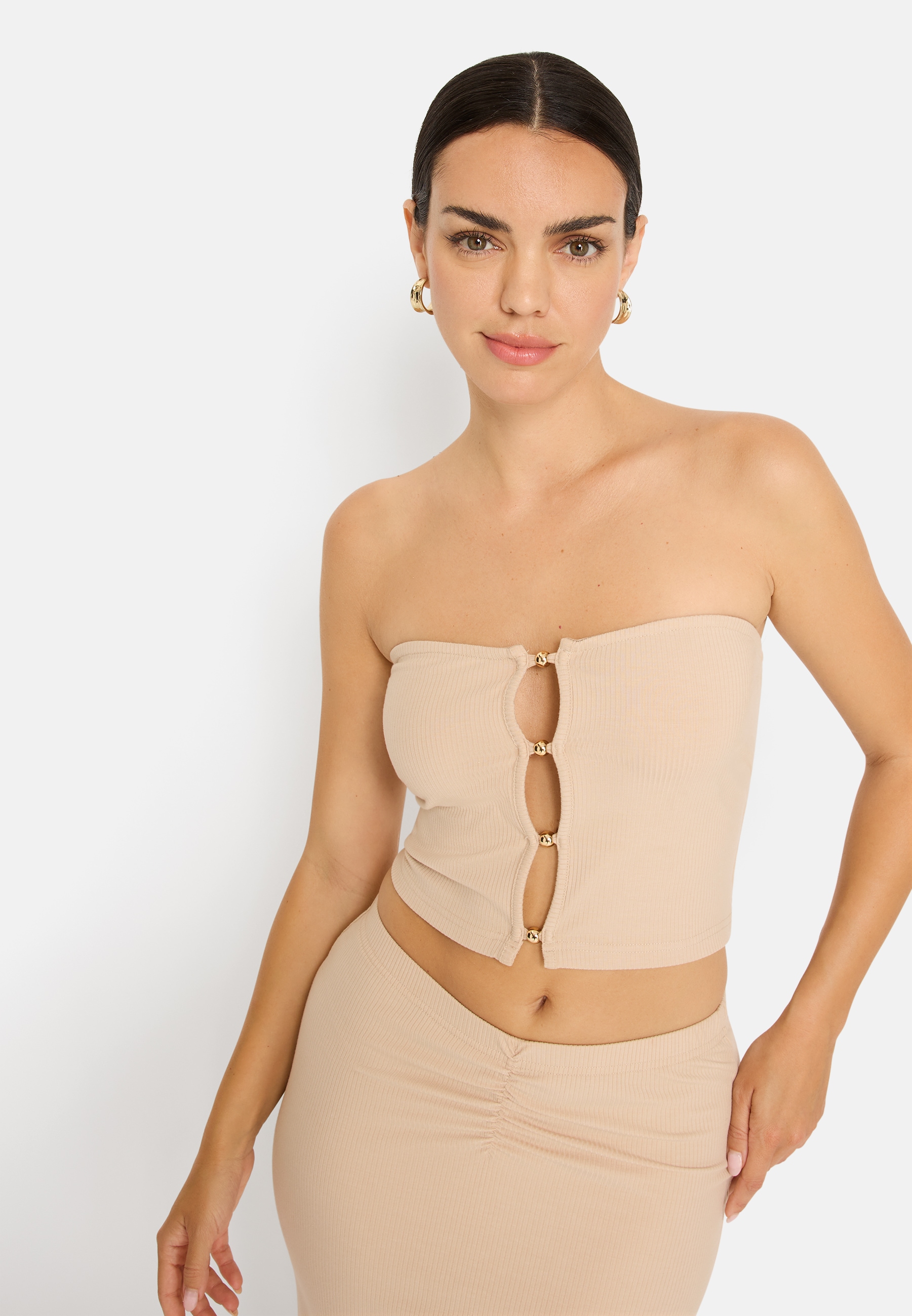 LSCN by LASCANA Bandeautop aus weicher Rippware, Croptop