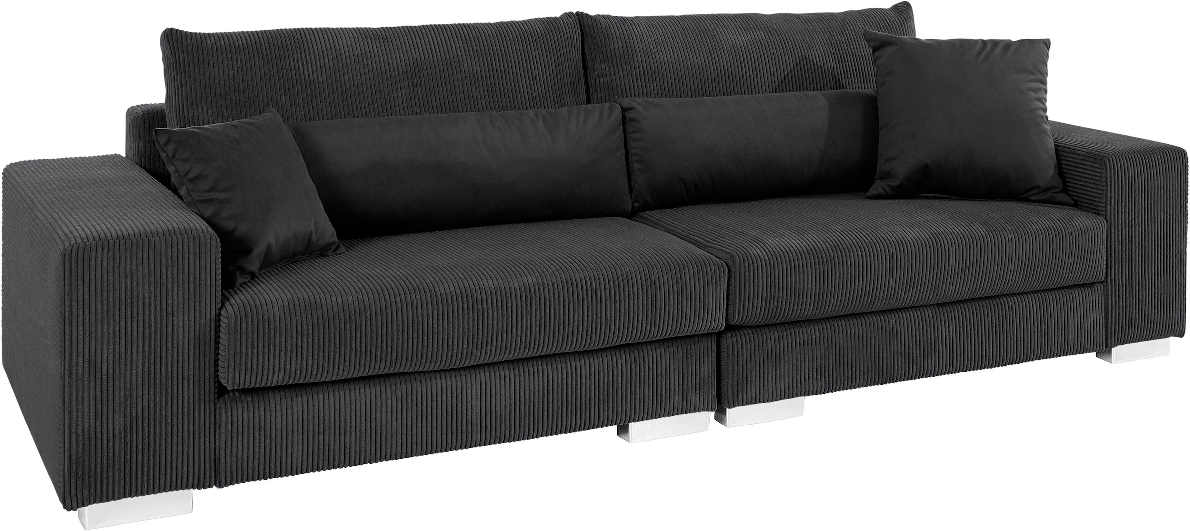 Home affaire Big-Sofa »Vasco«, Breite 277 cm, inkl. 6-teiliges Kissenset, in Cord