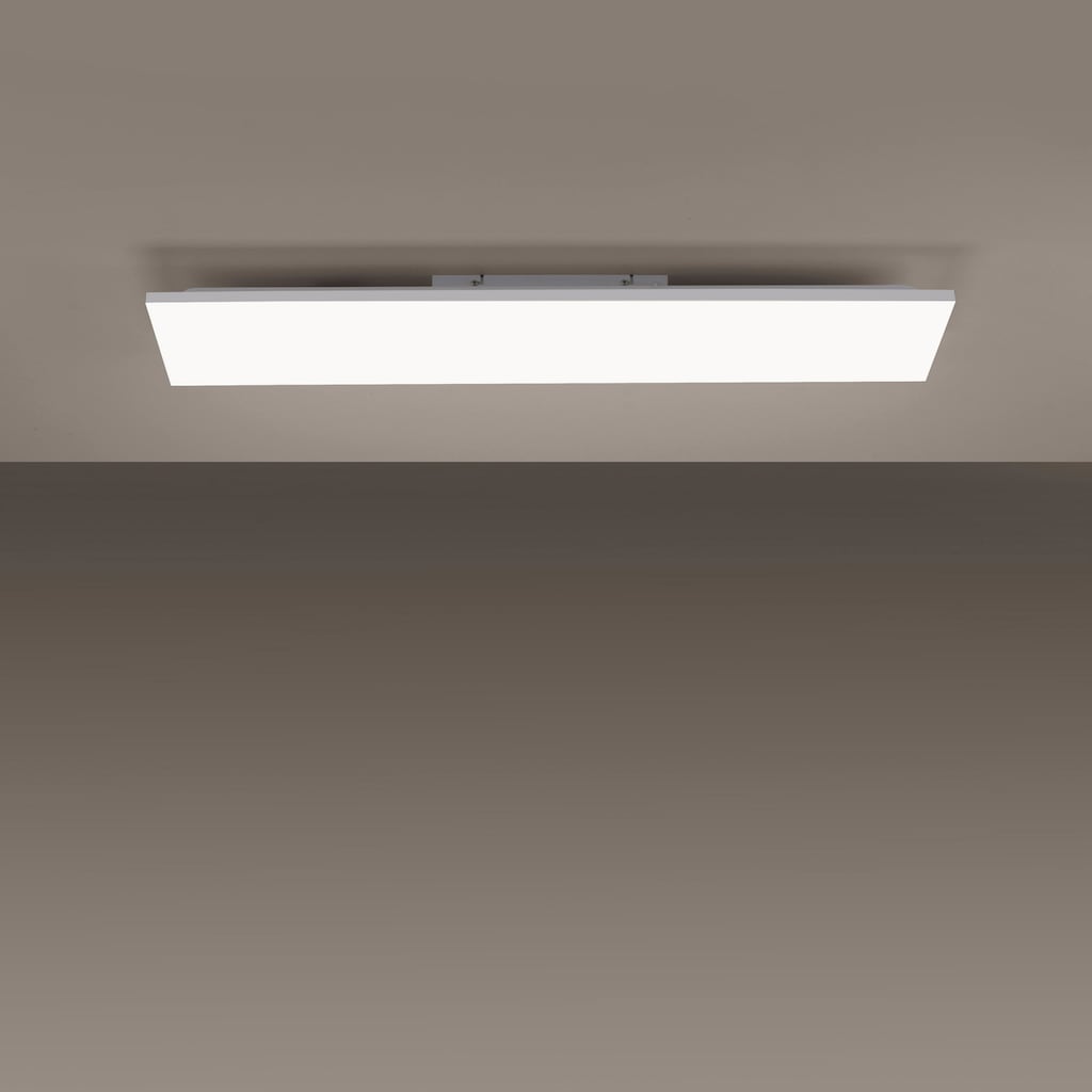 my home LED Deckenleuchte »Floki«, LED-Modul, 1 St., Warmweiß, Rahmenlose Deckenlampe weiß L 100 x B 25cm, LED Panel, Deckenpanel mit Farbtemperatursteuerung CCT und RGB Backlight, dimmbar, Memory-Funktion