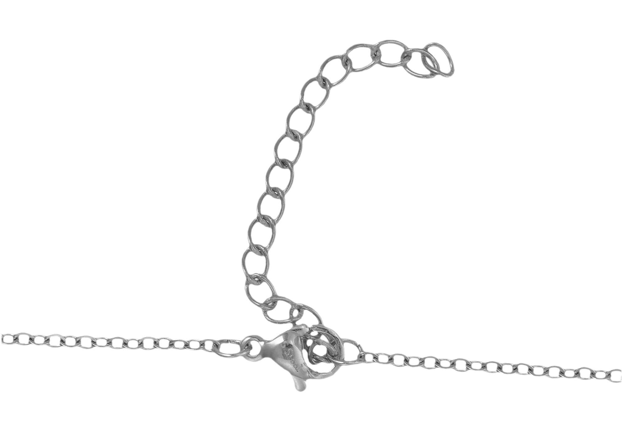 Adelia´s Gliederkette »Damen Halskette aus Edelstahl mit Strass Steinchen 43 cm«