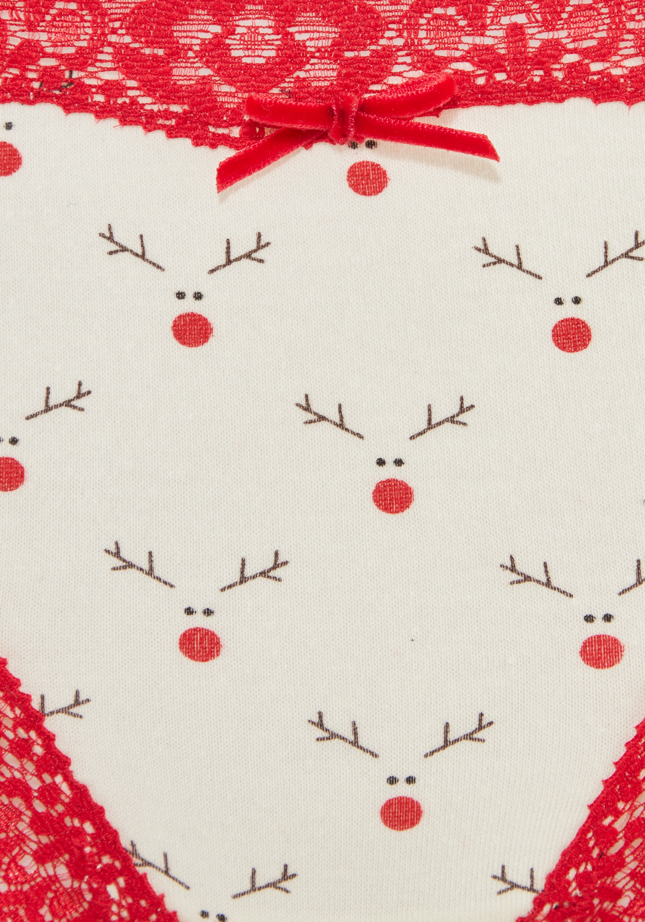 LASCANA Hipster 2er-Pack,  mit feiner Spitze und weihnachtlichen Prints