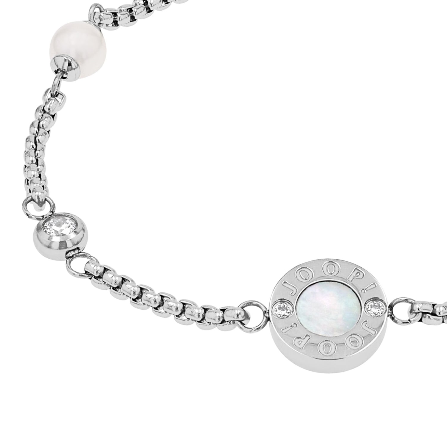 JOOP! Armband »Kreise« mit Zirkonia (synth.) - mit Glasperle